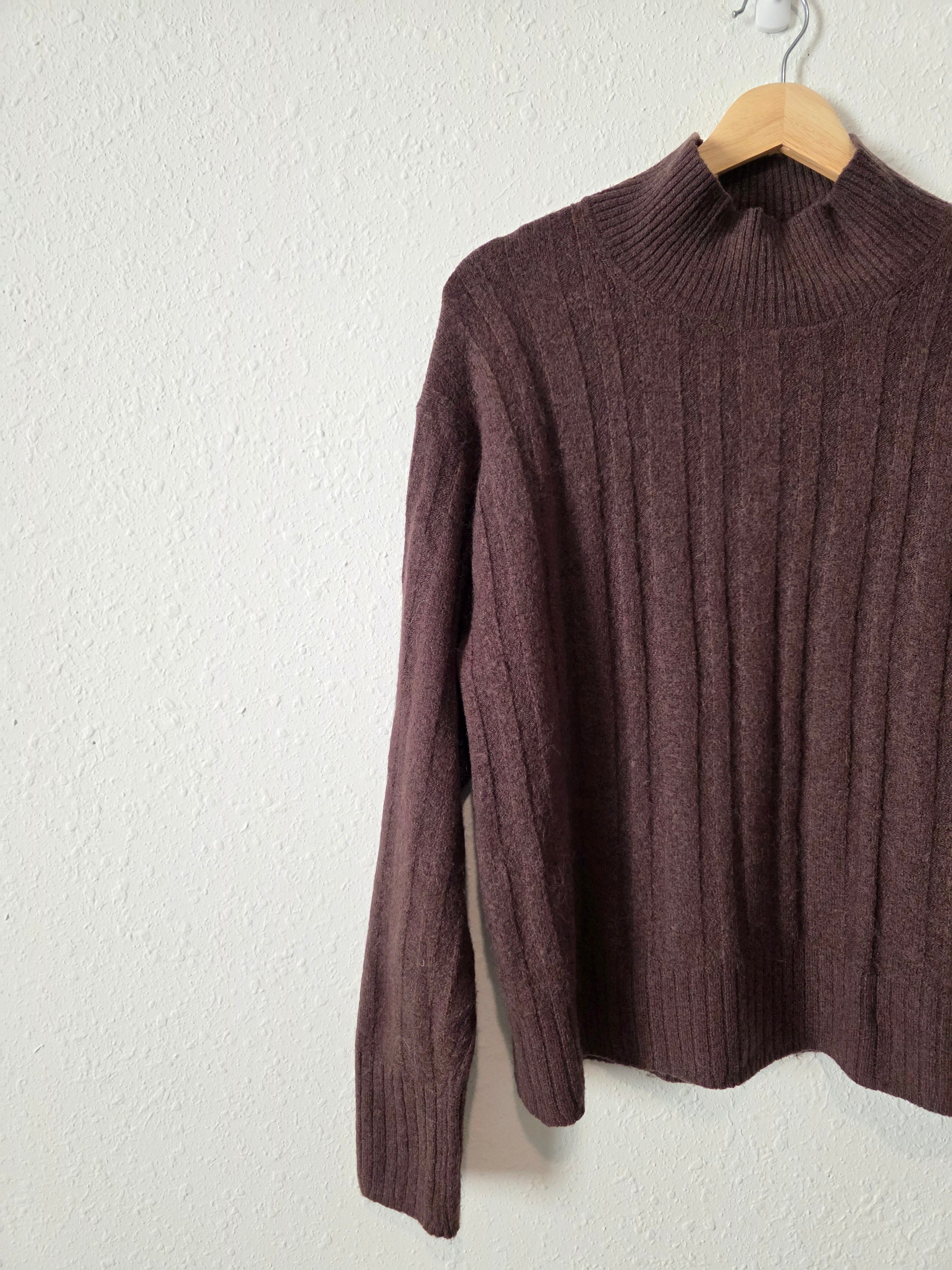 J.Crew Brown Mockneck Sweater (S)