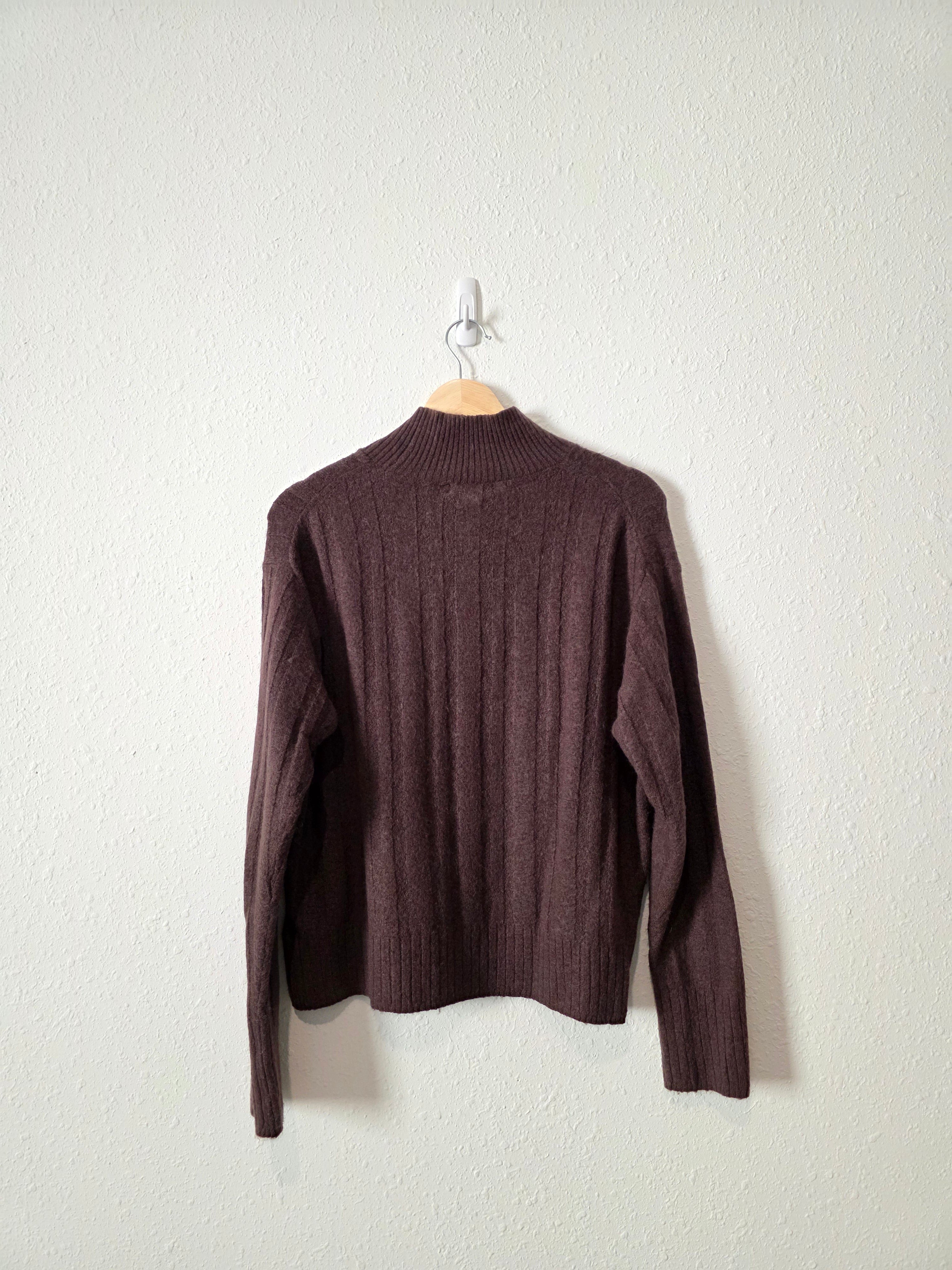 J.Crew Brown Mockneck Sweater (S)
