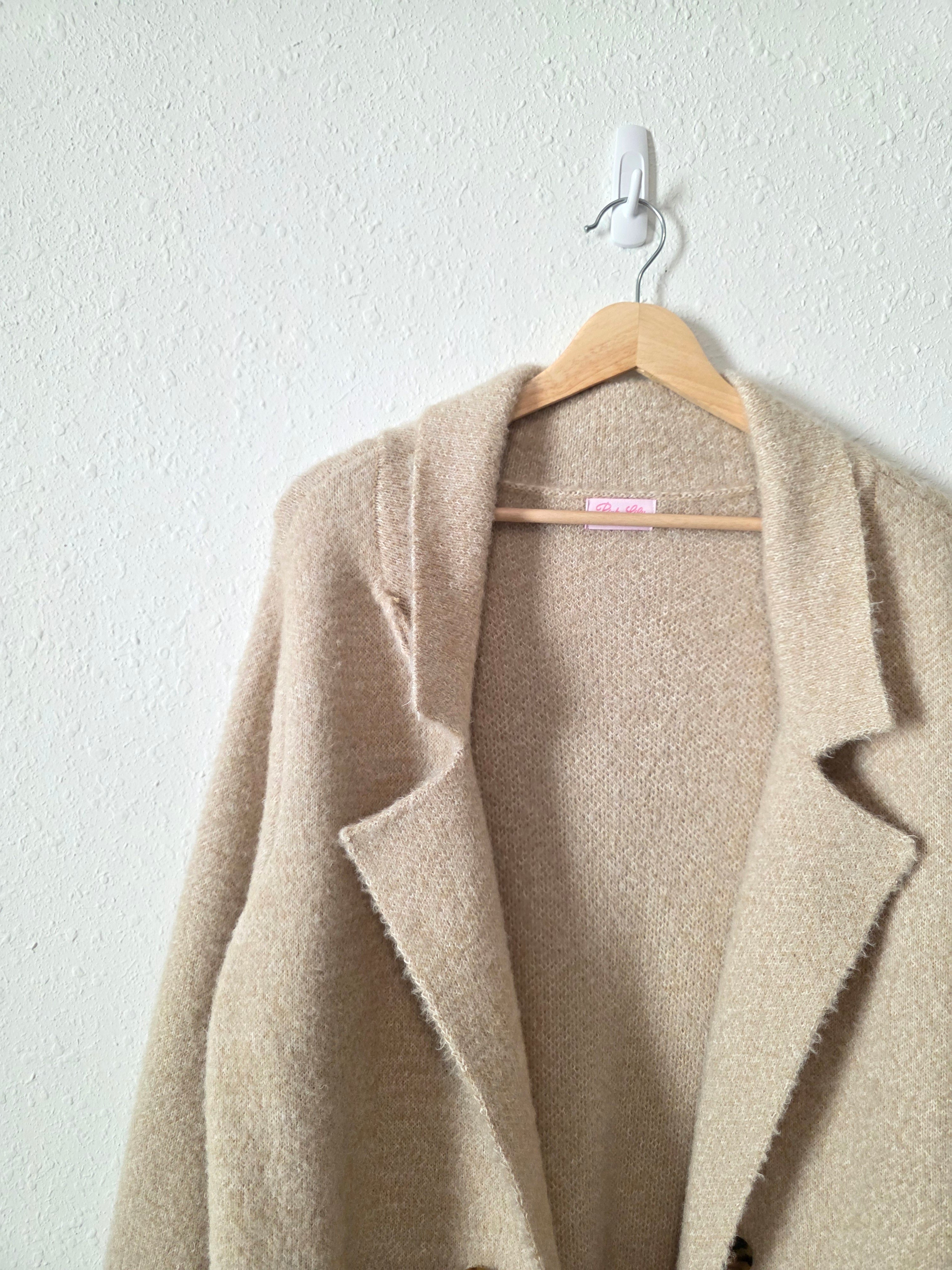 Pink Lily Long Sweater Coat (M)