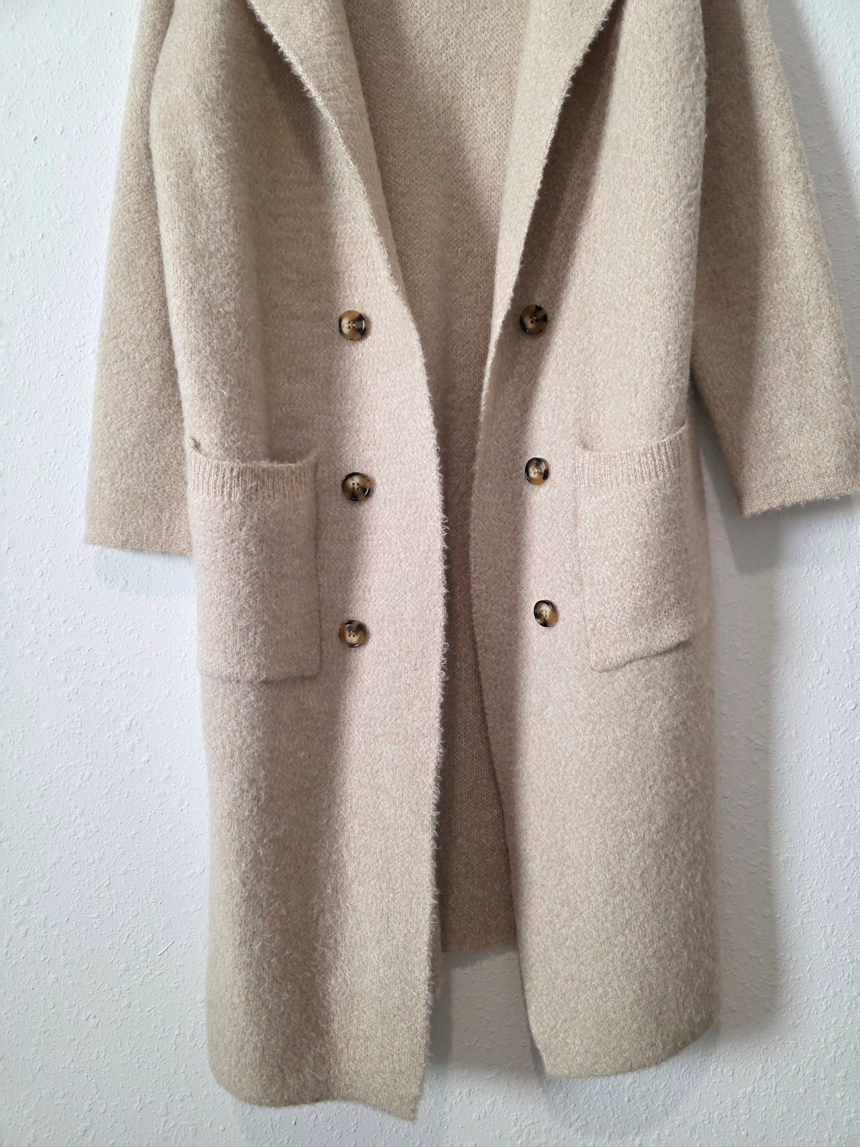 Pink Lily Long Sweater Coat (M)