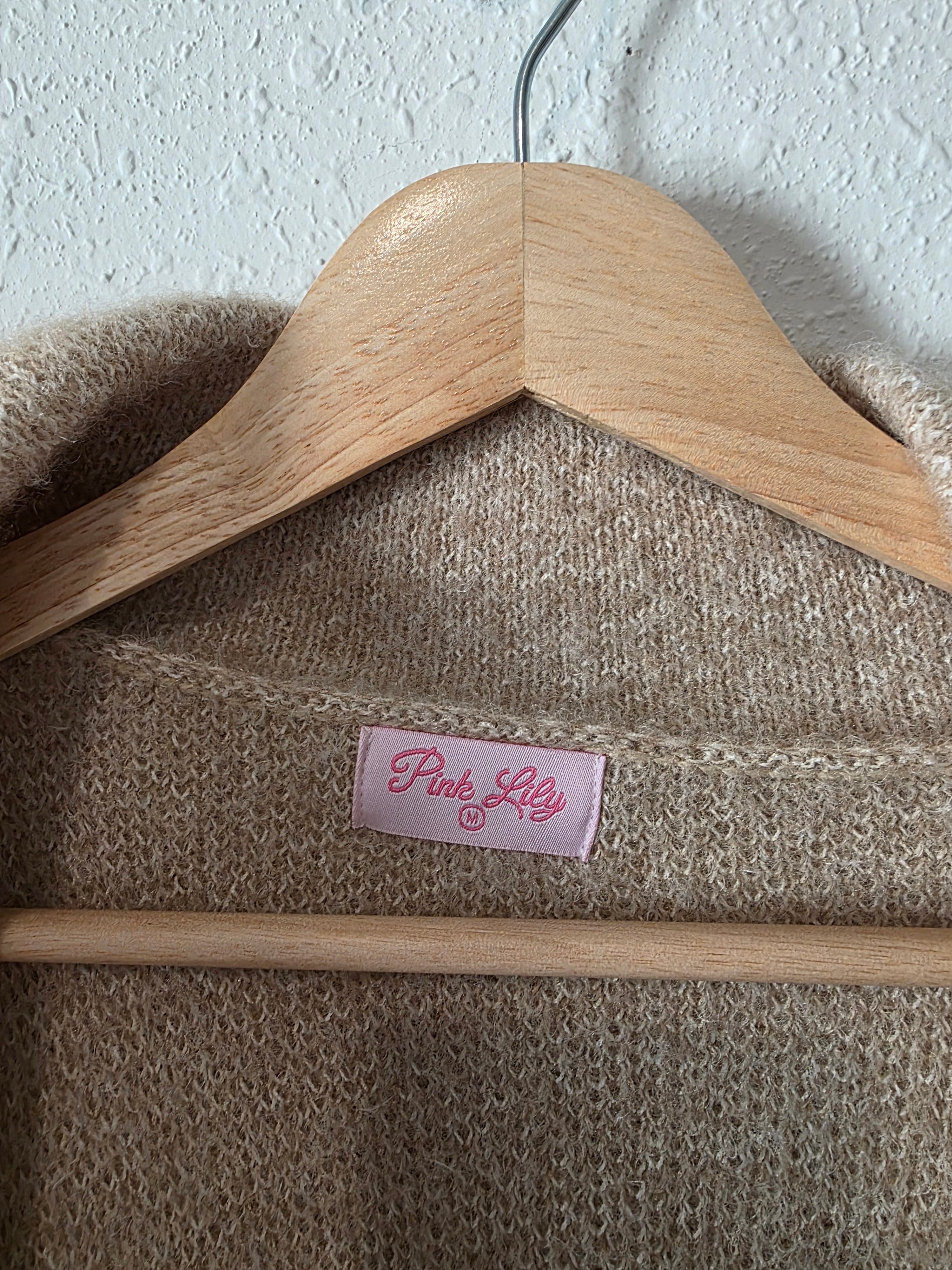 Pink Lily Long Sweater Coat (M)