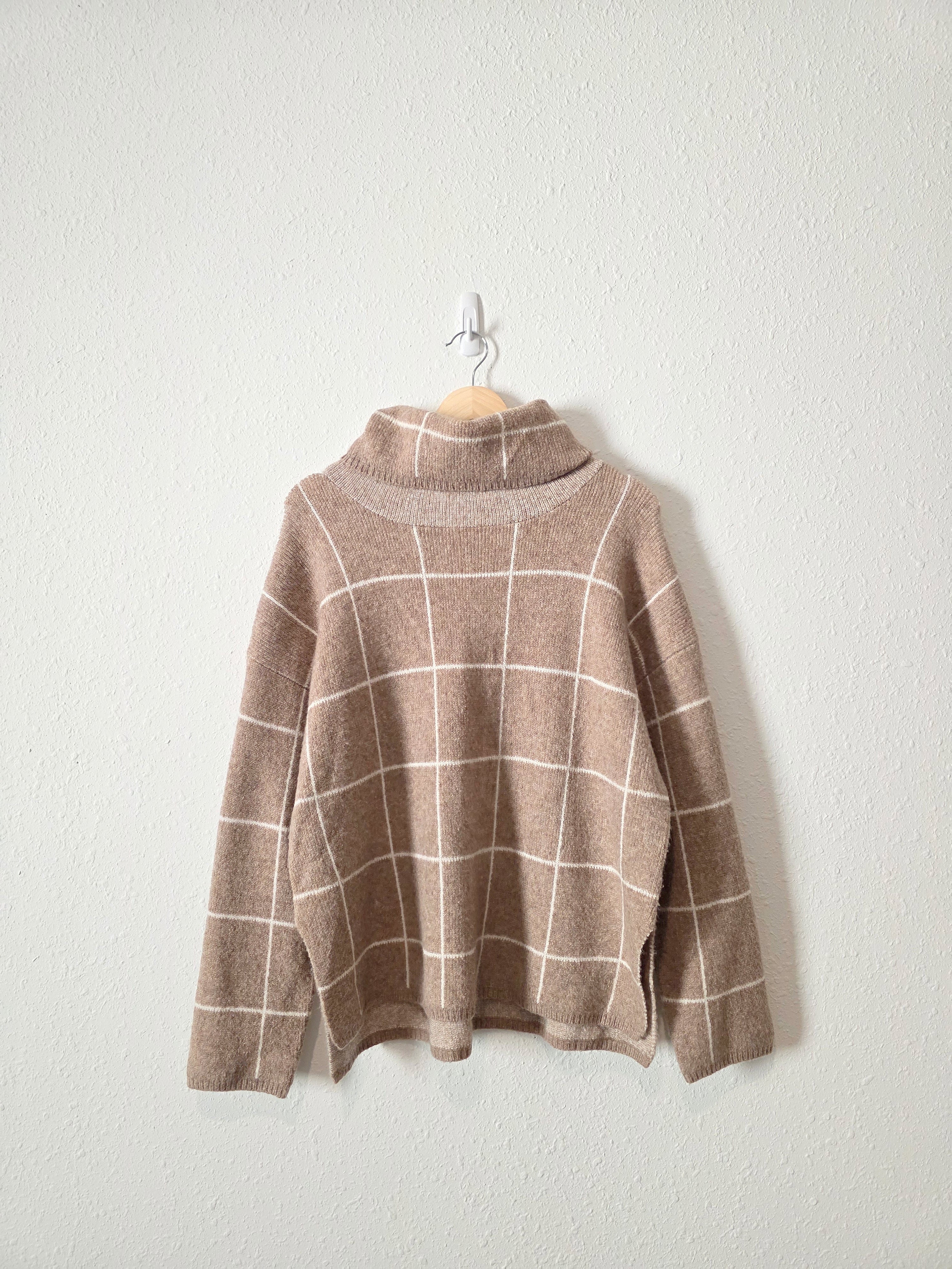 Madewell Checkered Turtleneck Sweater (L)