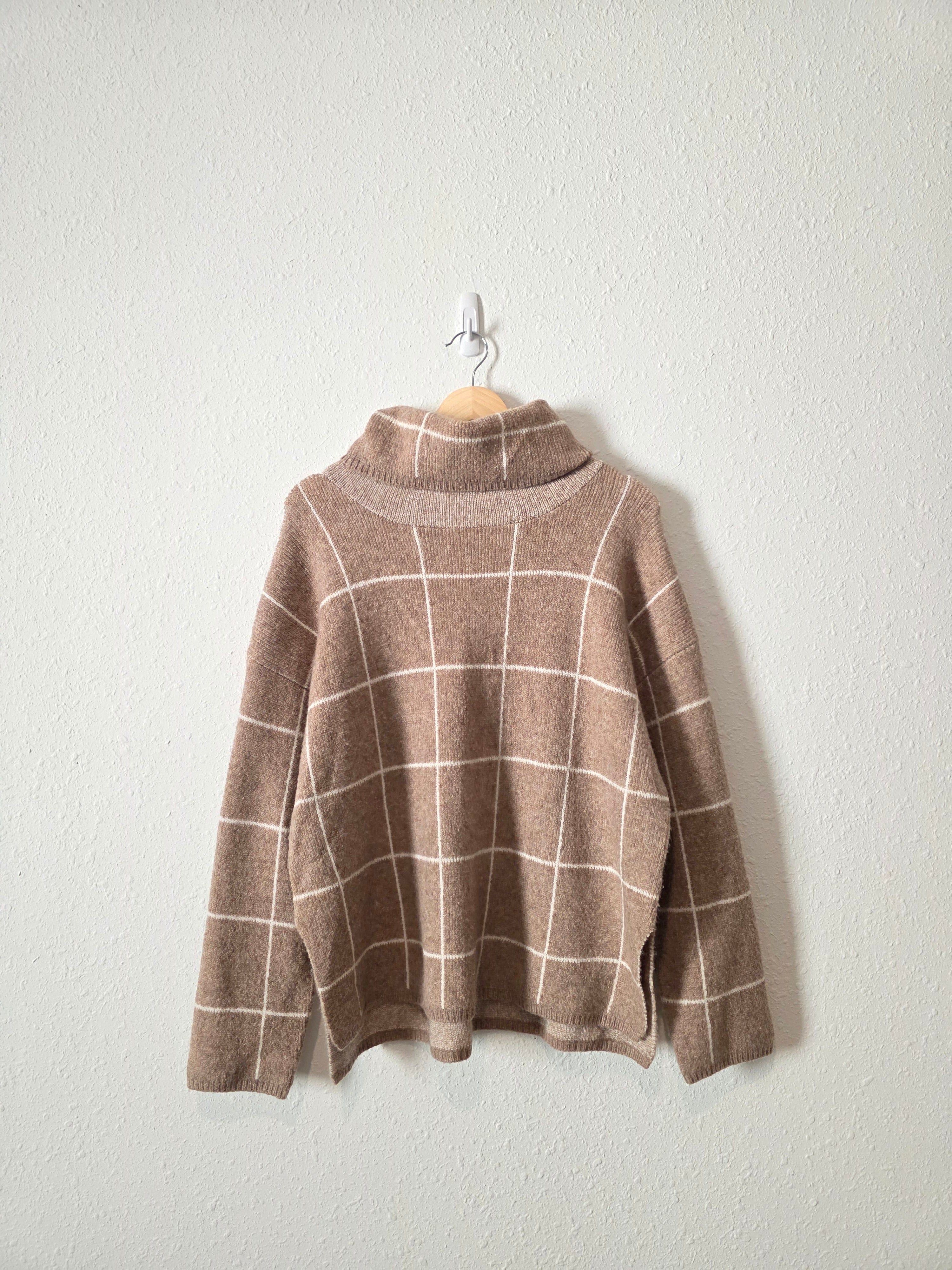 Madewell Checkered Turtleneck Sweater (L)