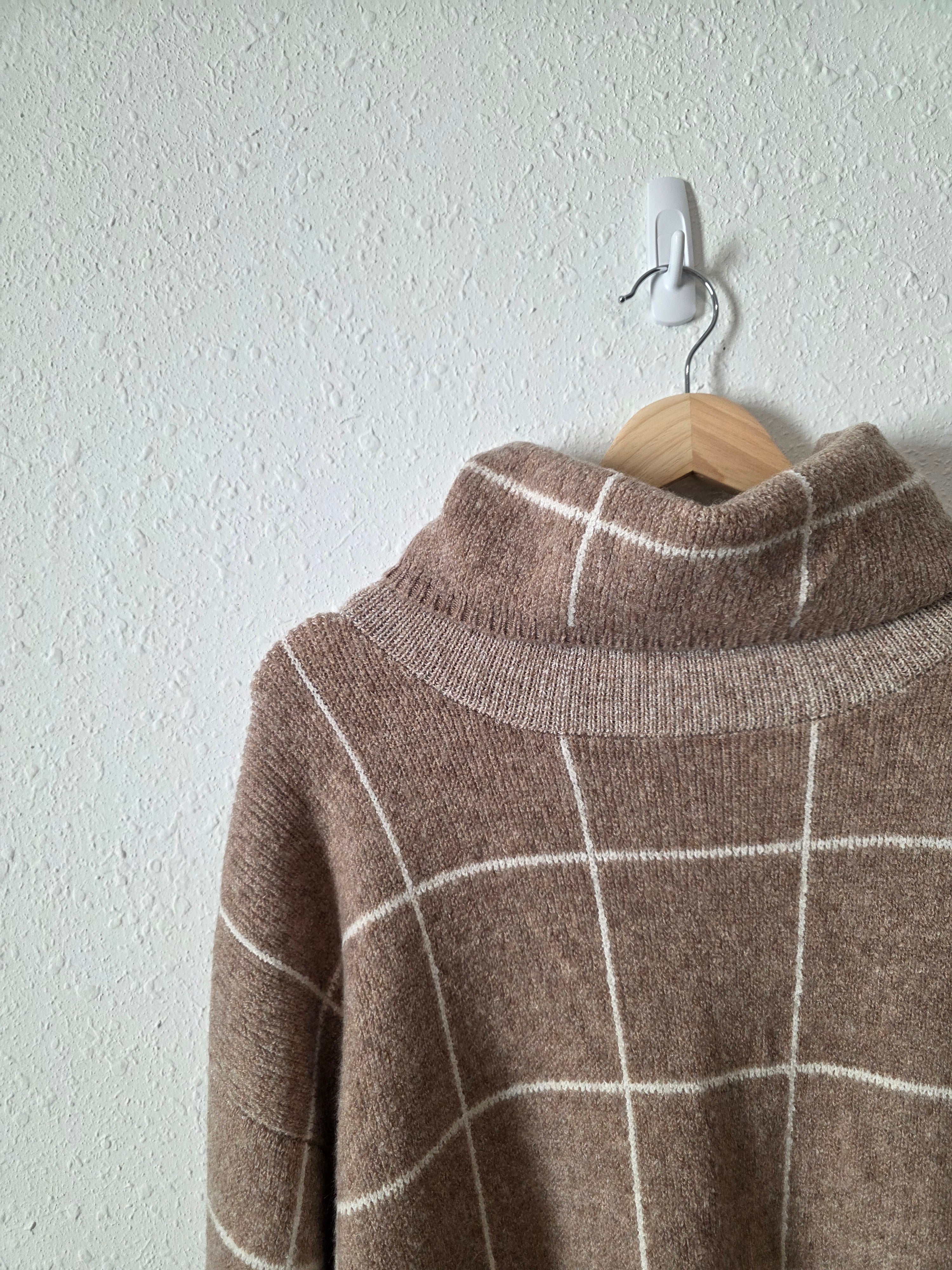 Madewell Checkered Turtleneck Sweater (L)