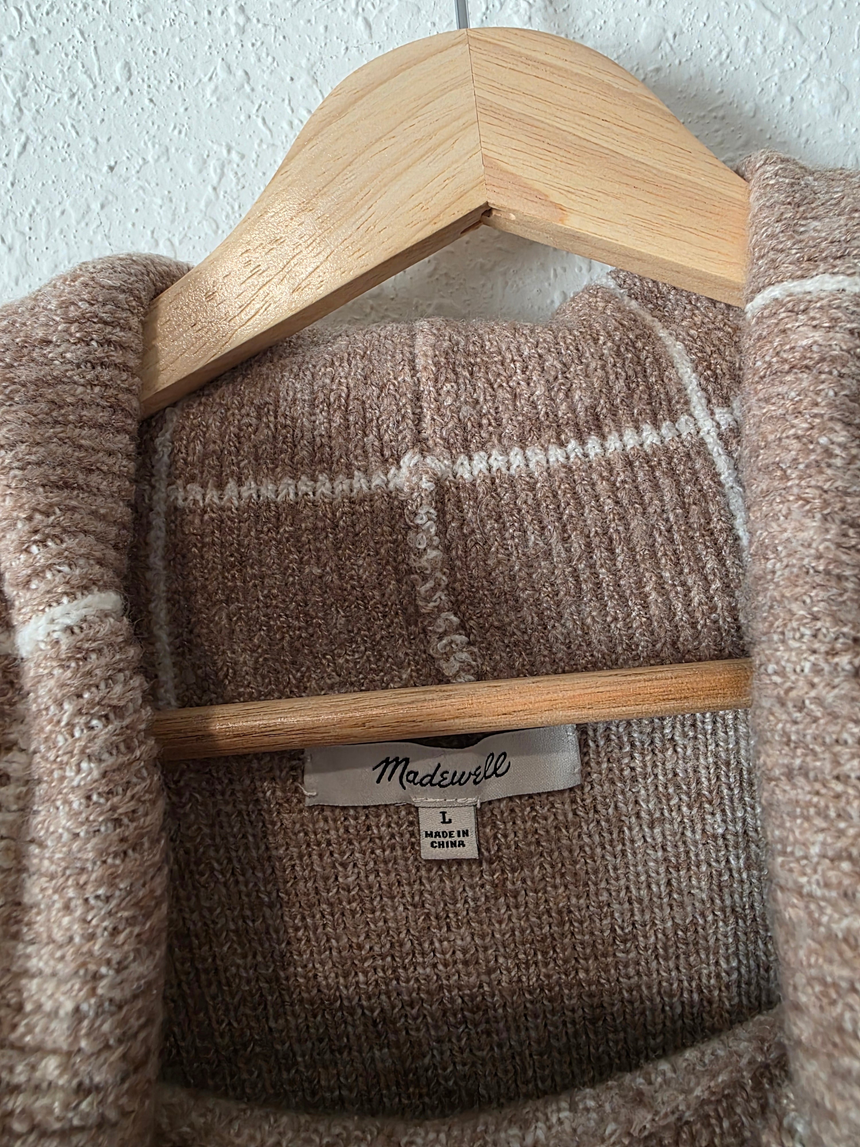 Madewell Checkered Turtleneck Sweater (L)