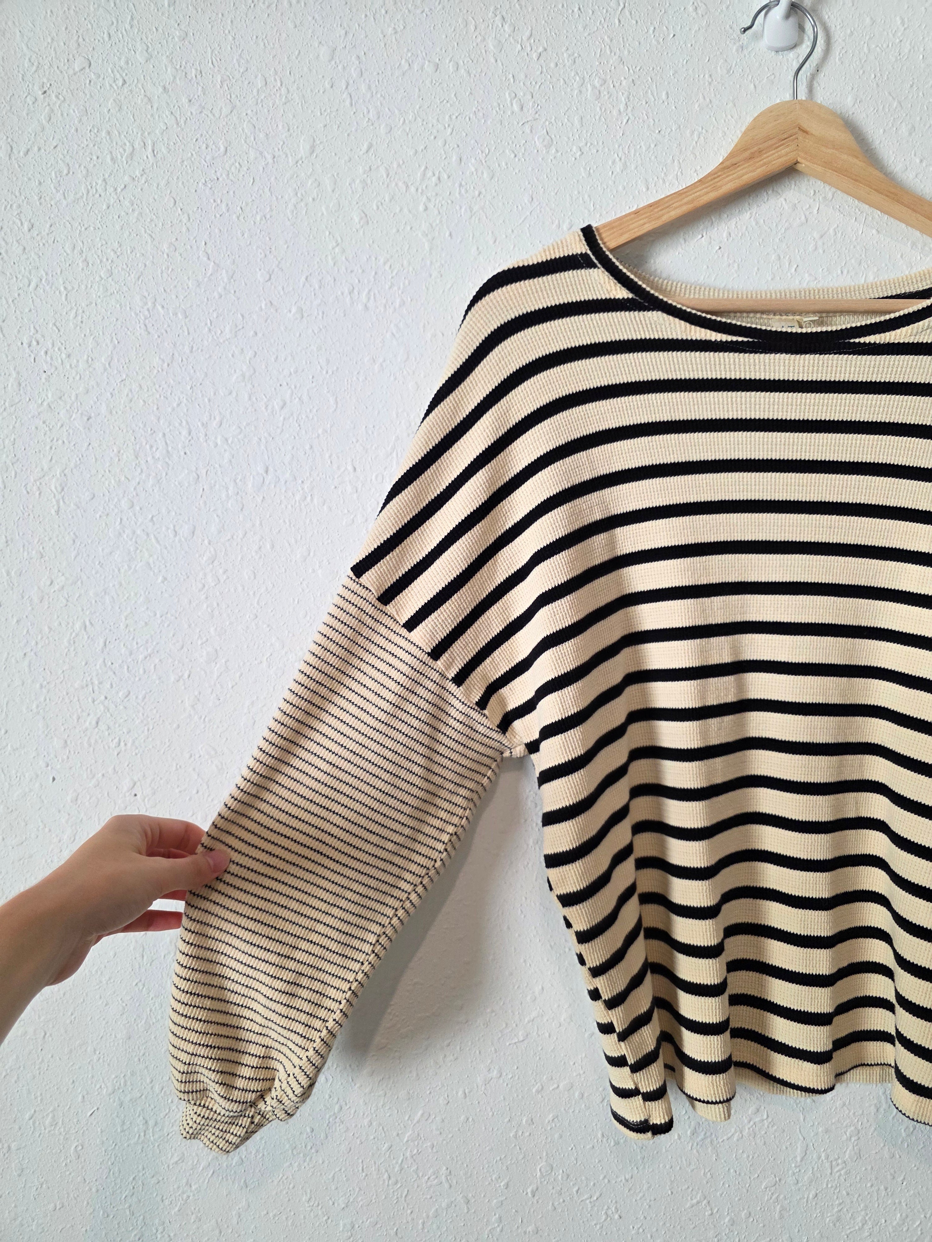 Hayden Striped Oversized Tee (S)