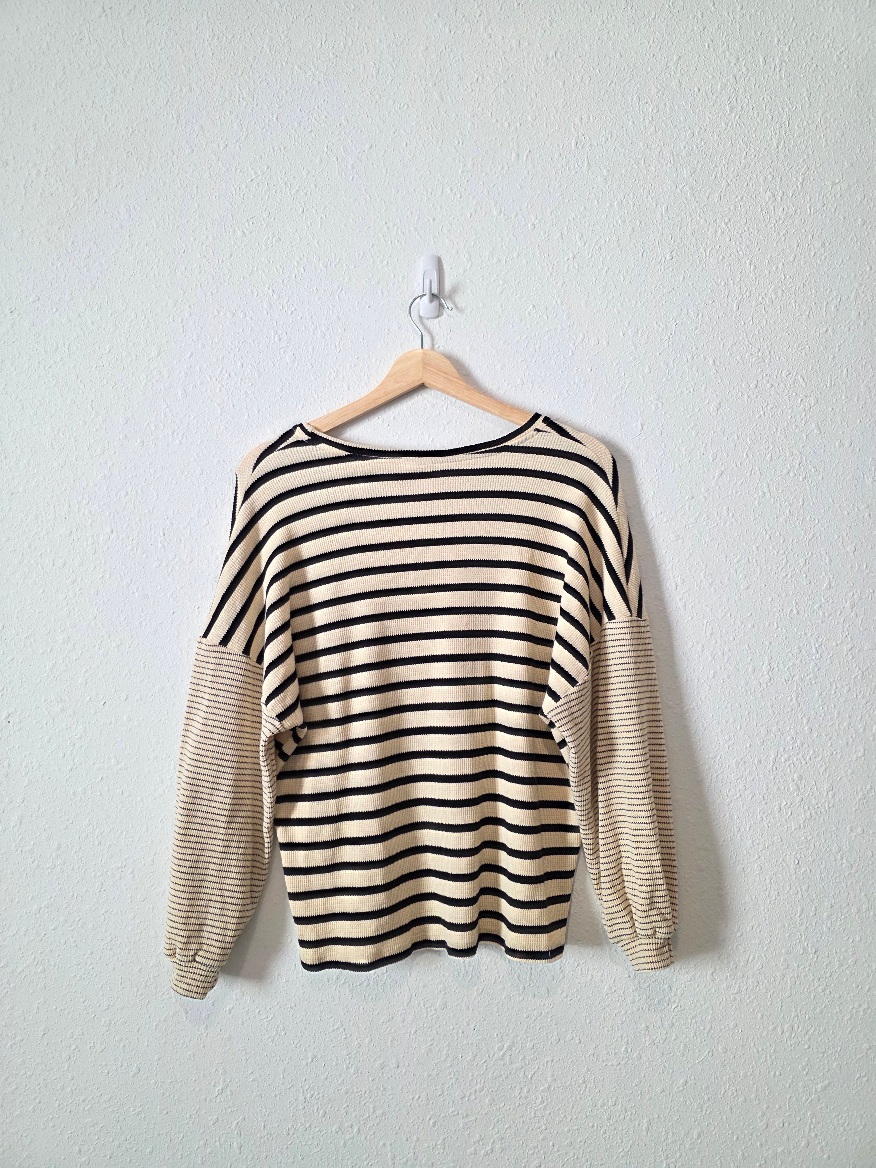 Hayden Striped Oversized Tee (S)