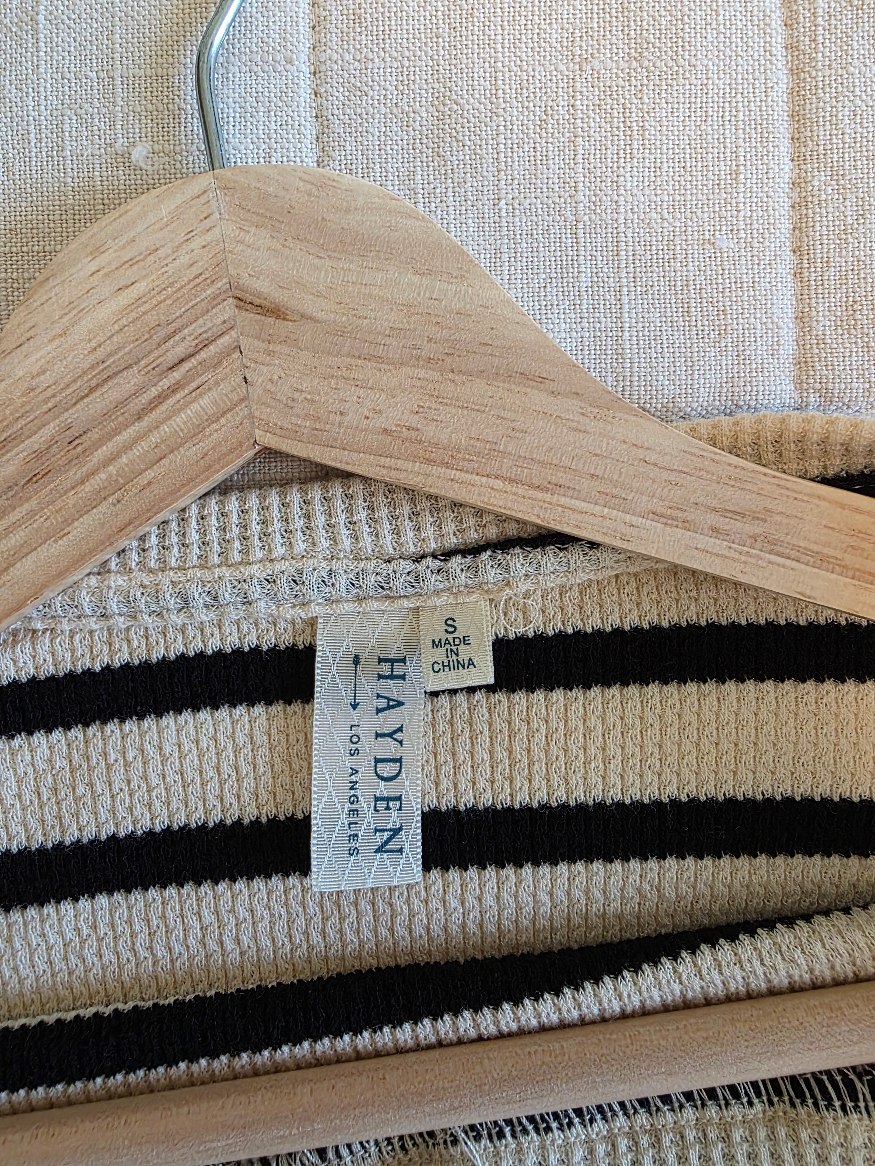 Hayden Striped Oversized Tee (S)