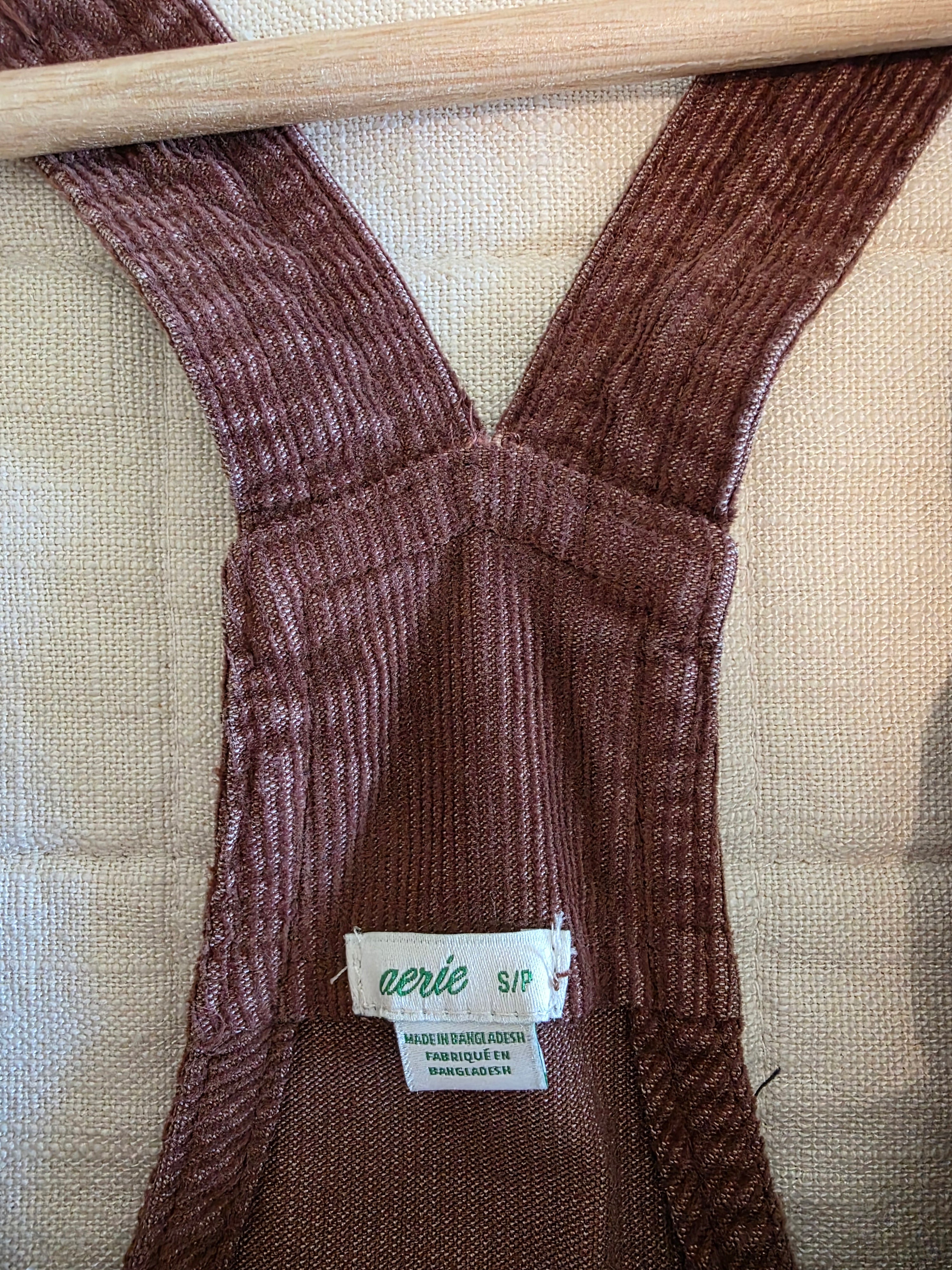Aerie Corduroy Straight Overalls (S)