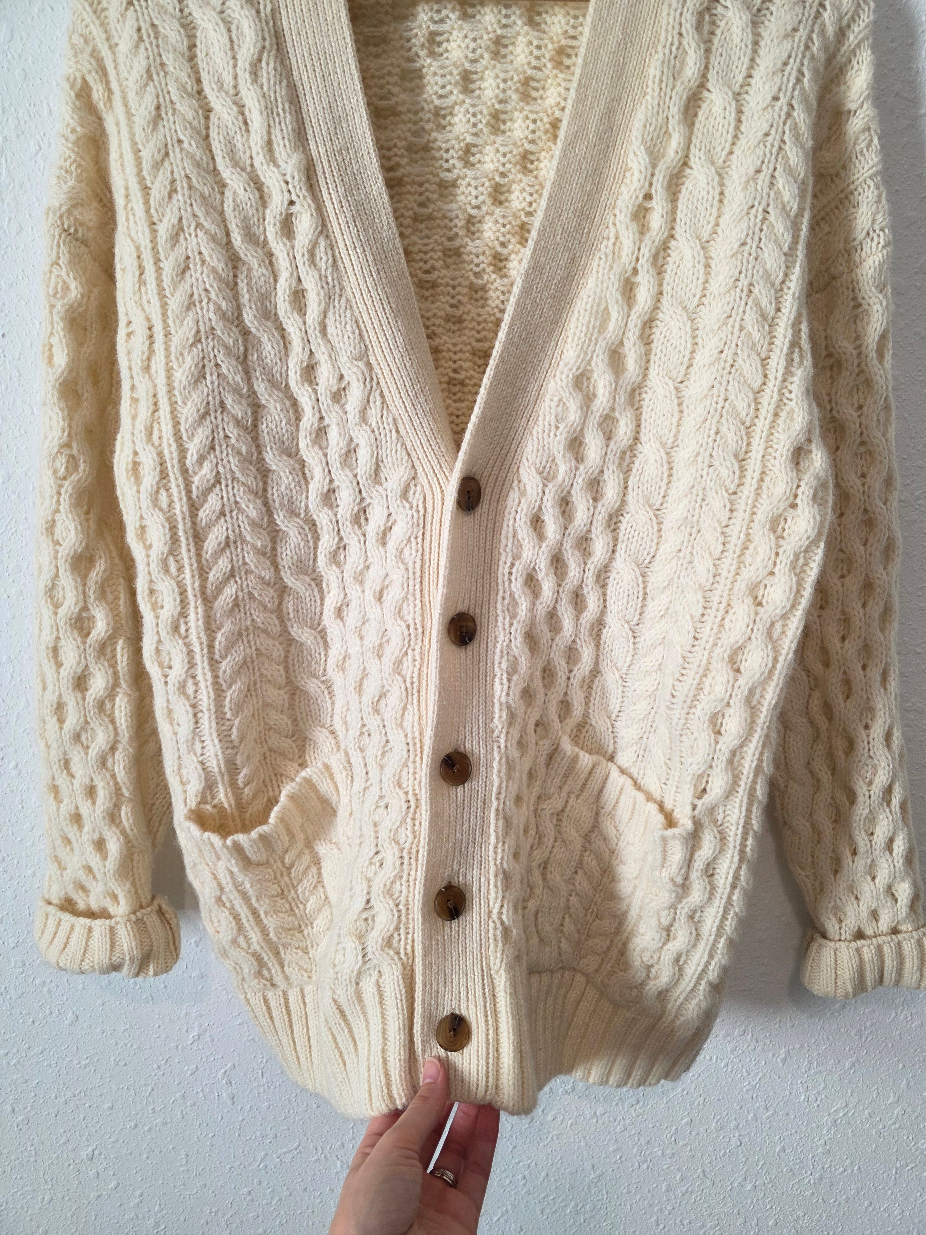 Brandy Melville Cable Knit Wool Cardigan (S/M)