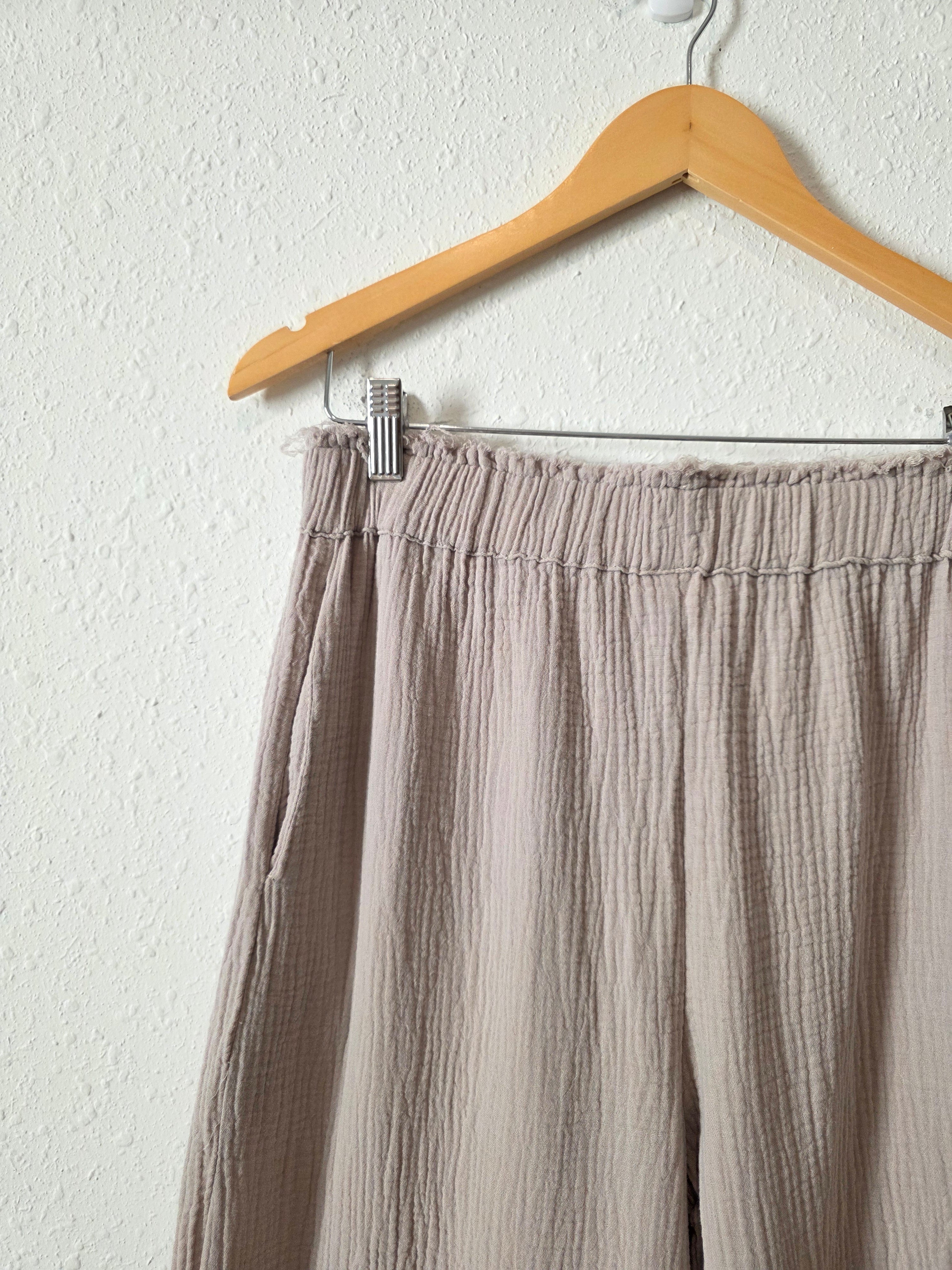 Grade & Gather Gauze Wide Leg Pants (M)