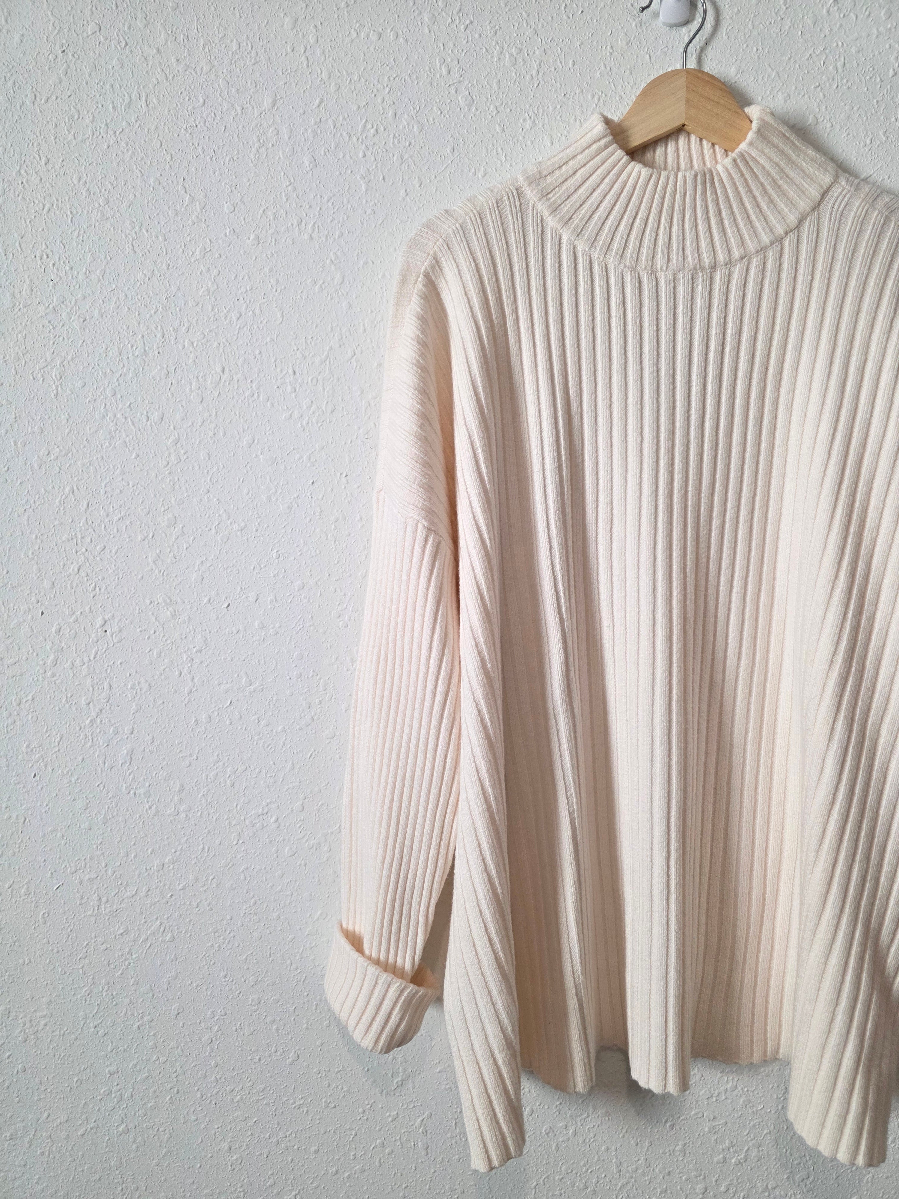 NEW Loft Ribbed Mockneck Sweater (XL)