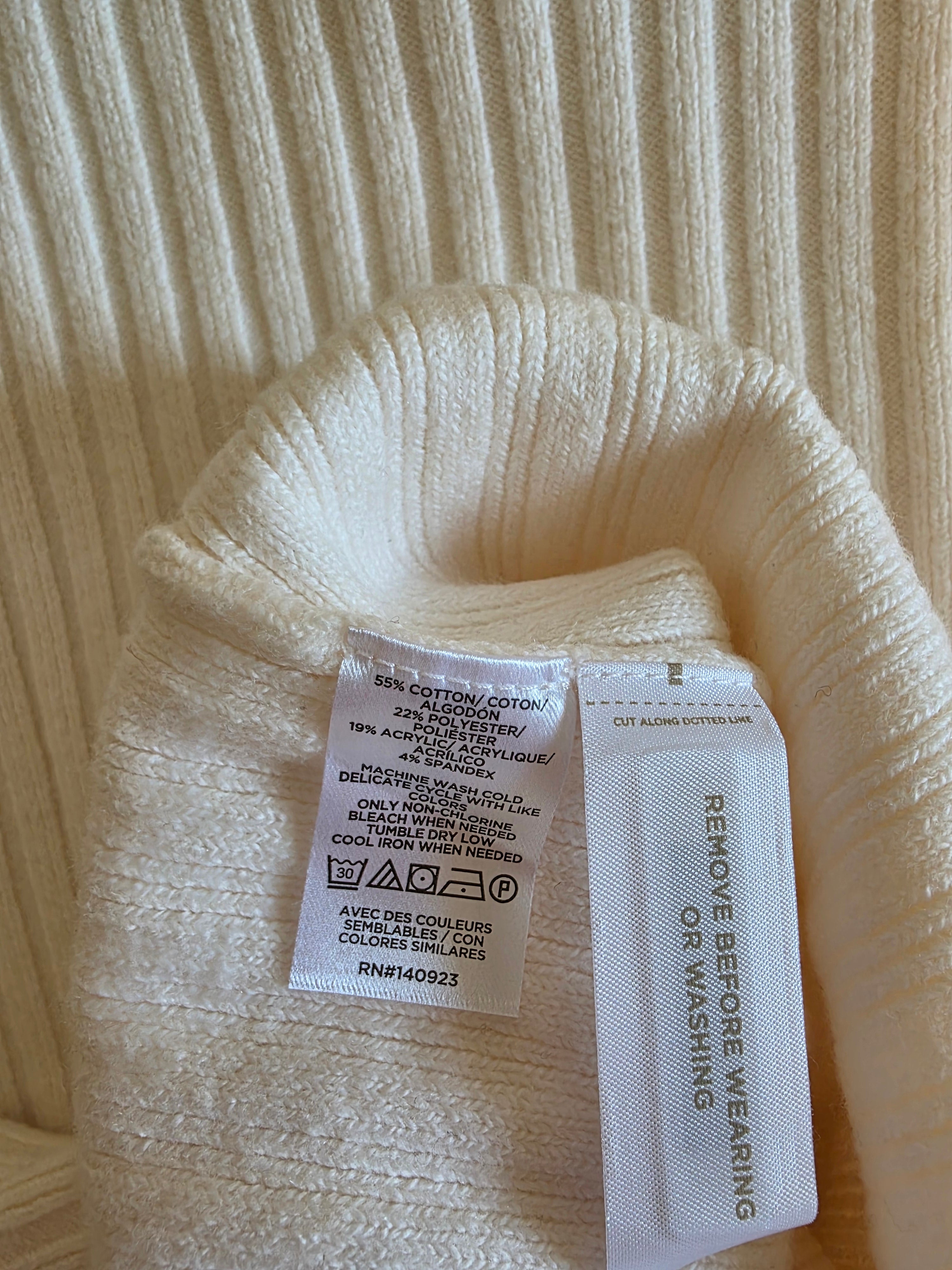 NEW Loft Ribbed Mockneck Sweater (XL)