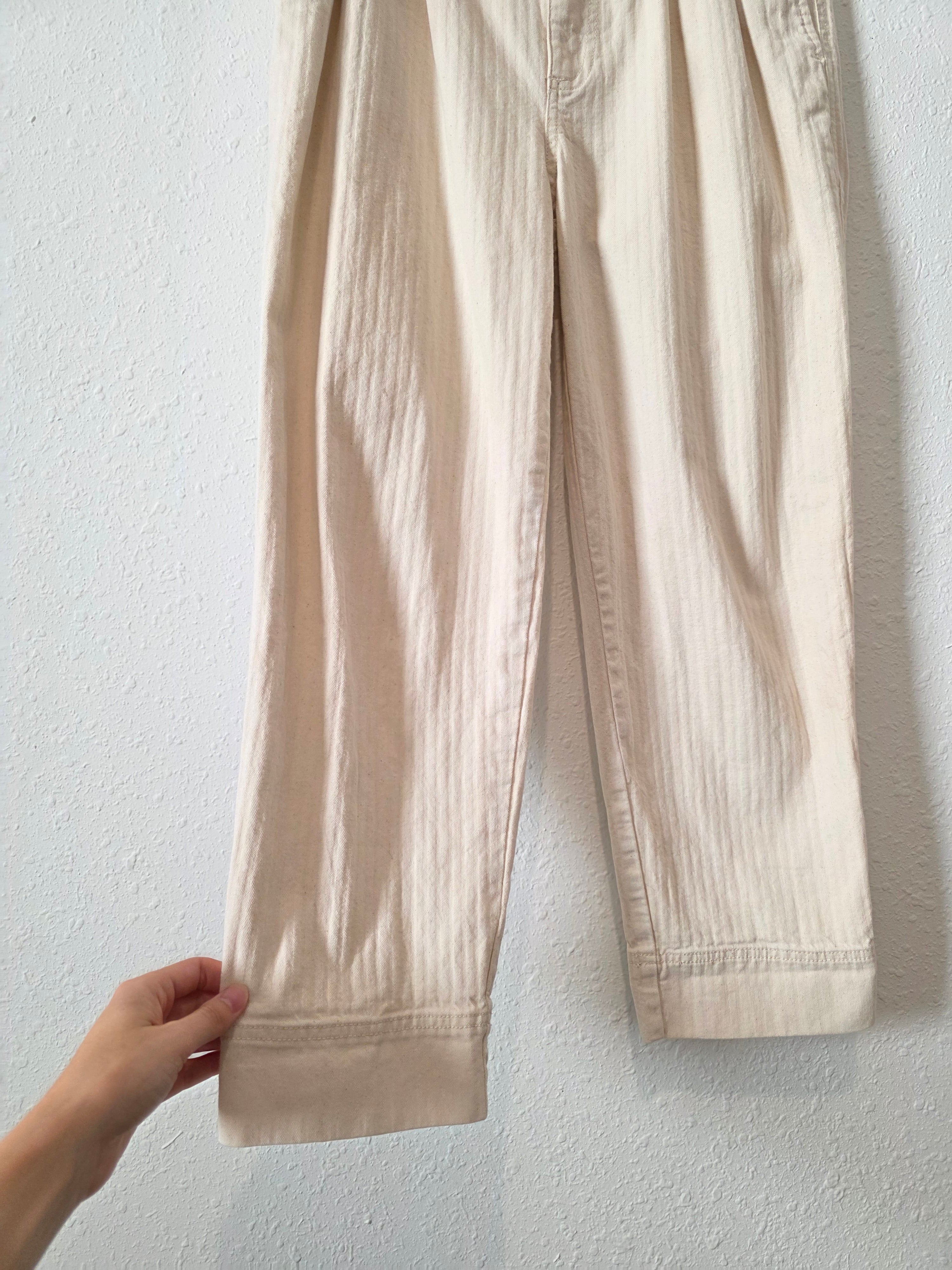 Madewell Ecru Straight Pants (26)