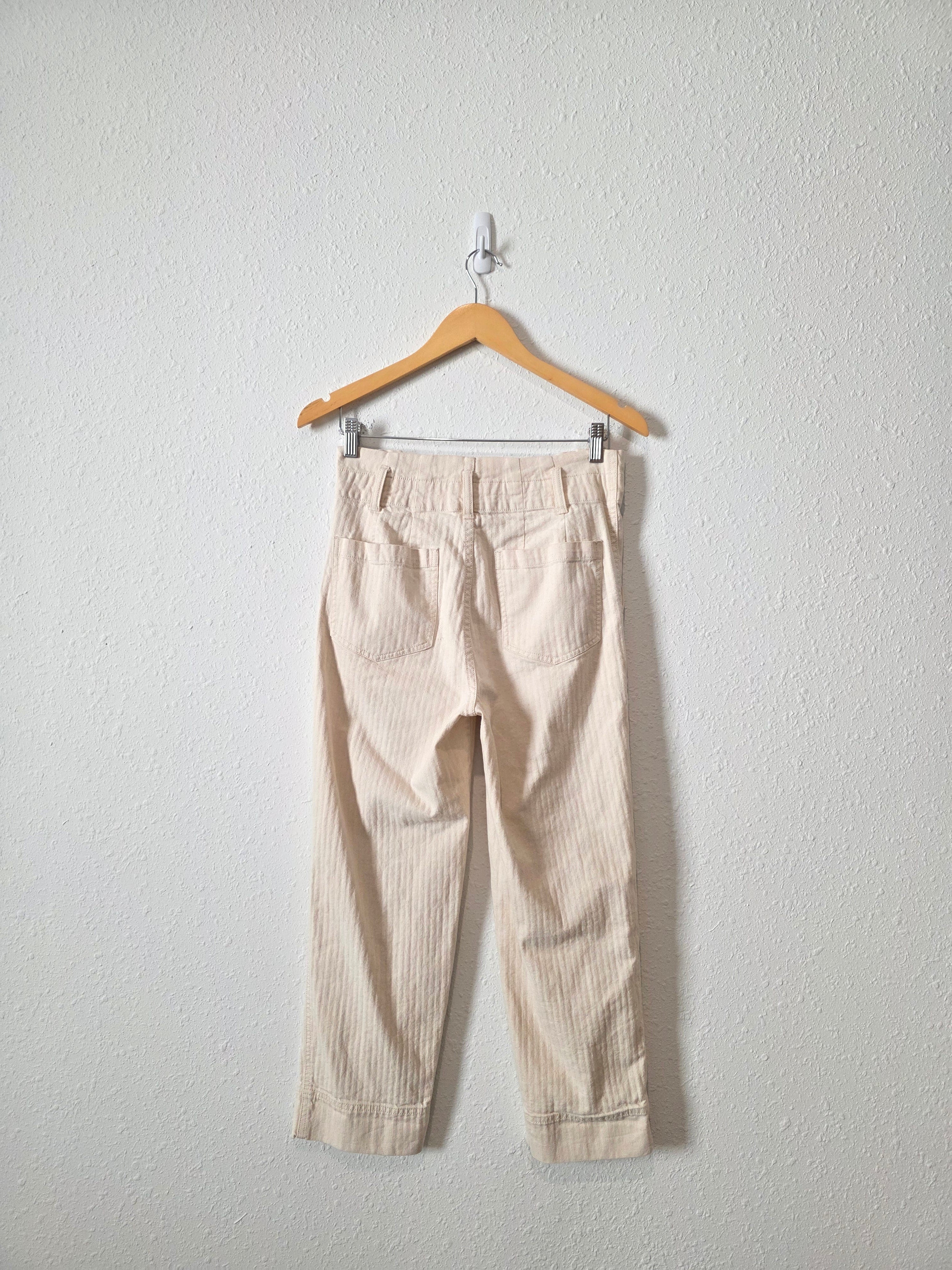 Madewell Ecru Straight Pants (26)