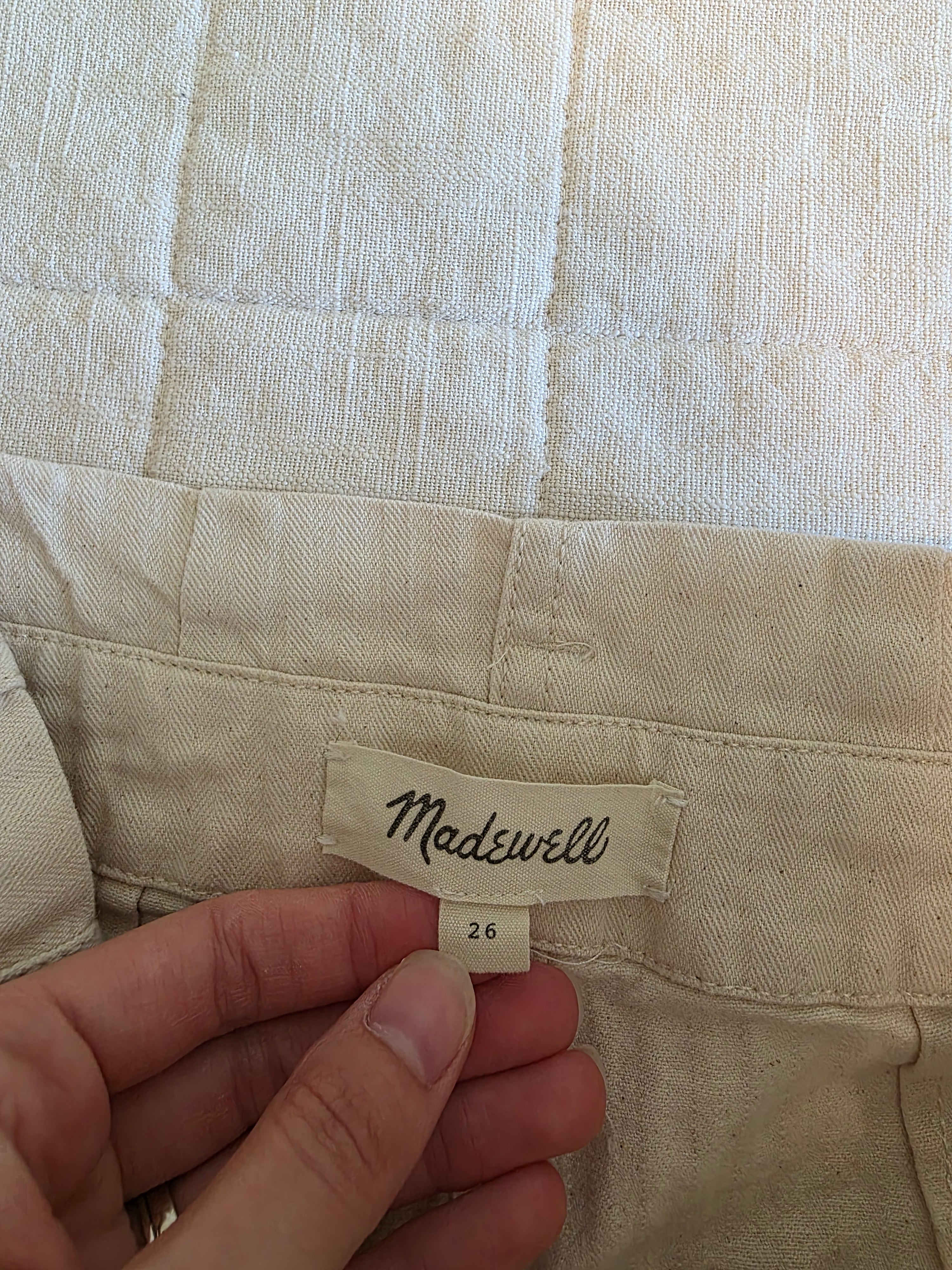 Madewell Ecru Straight Pants (26)