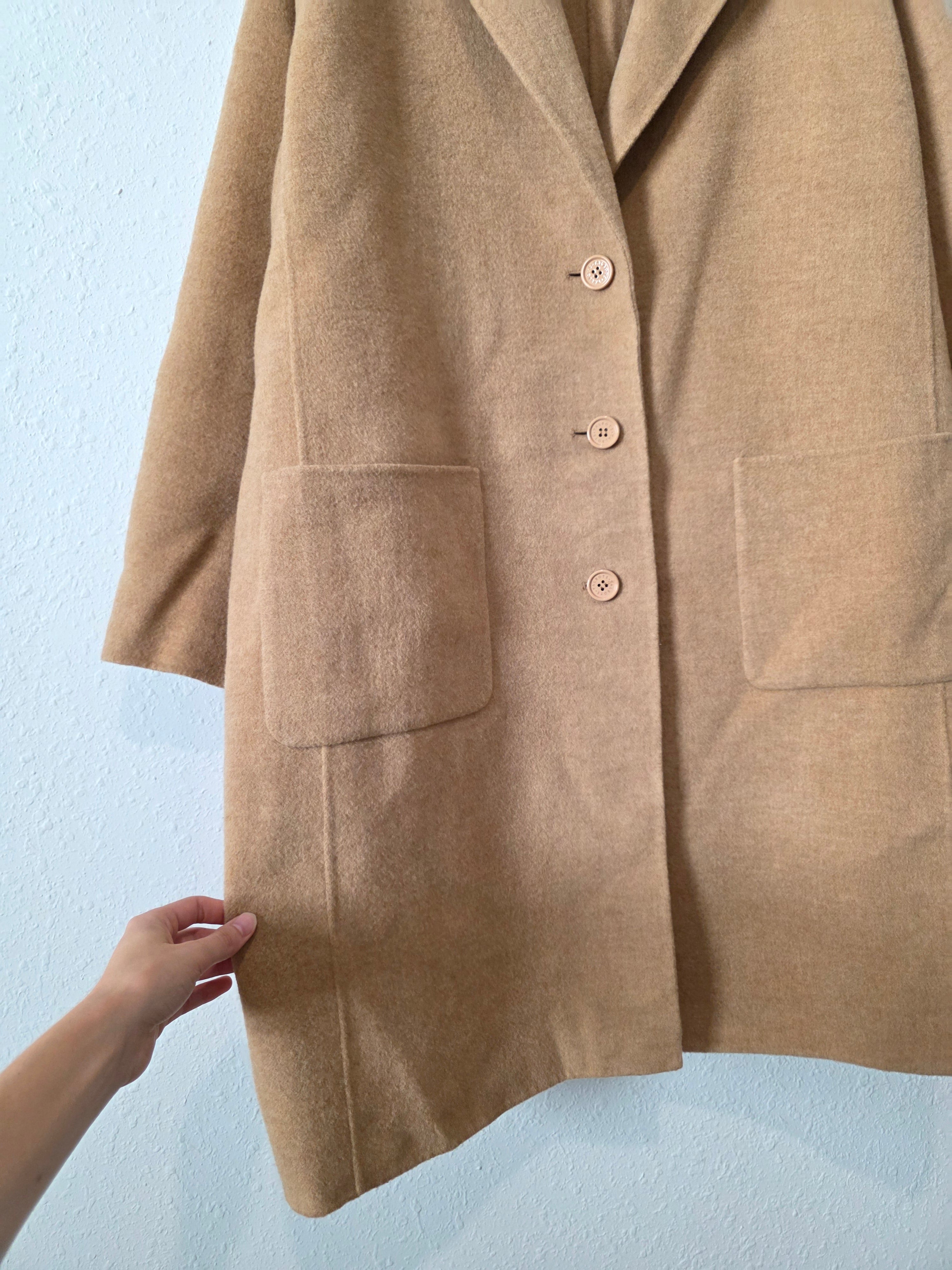 Camel Wool Blend Coat (2X)