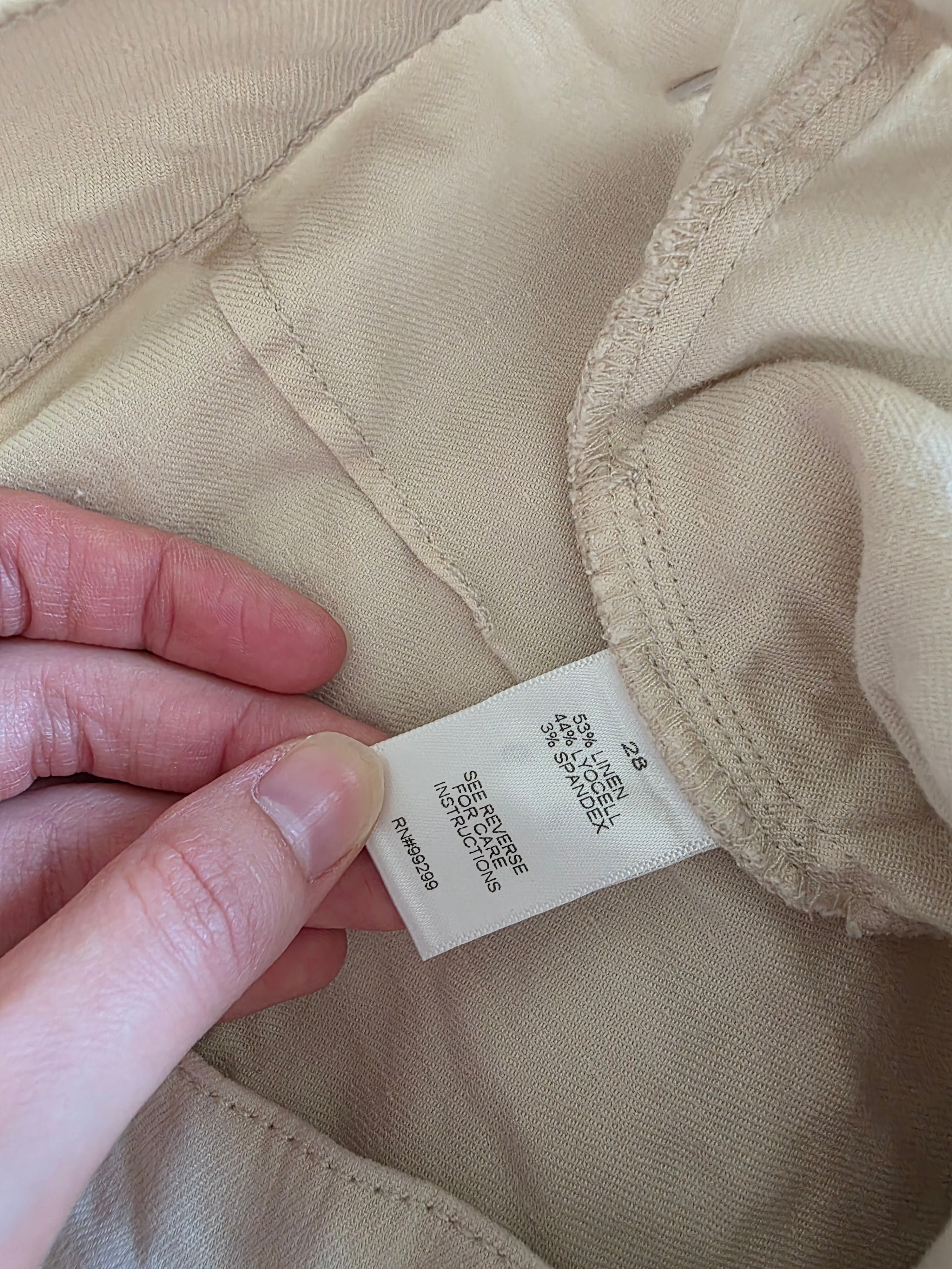 Evereve Linen Blend Wide Leg Pants (28)