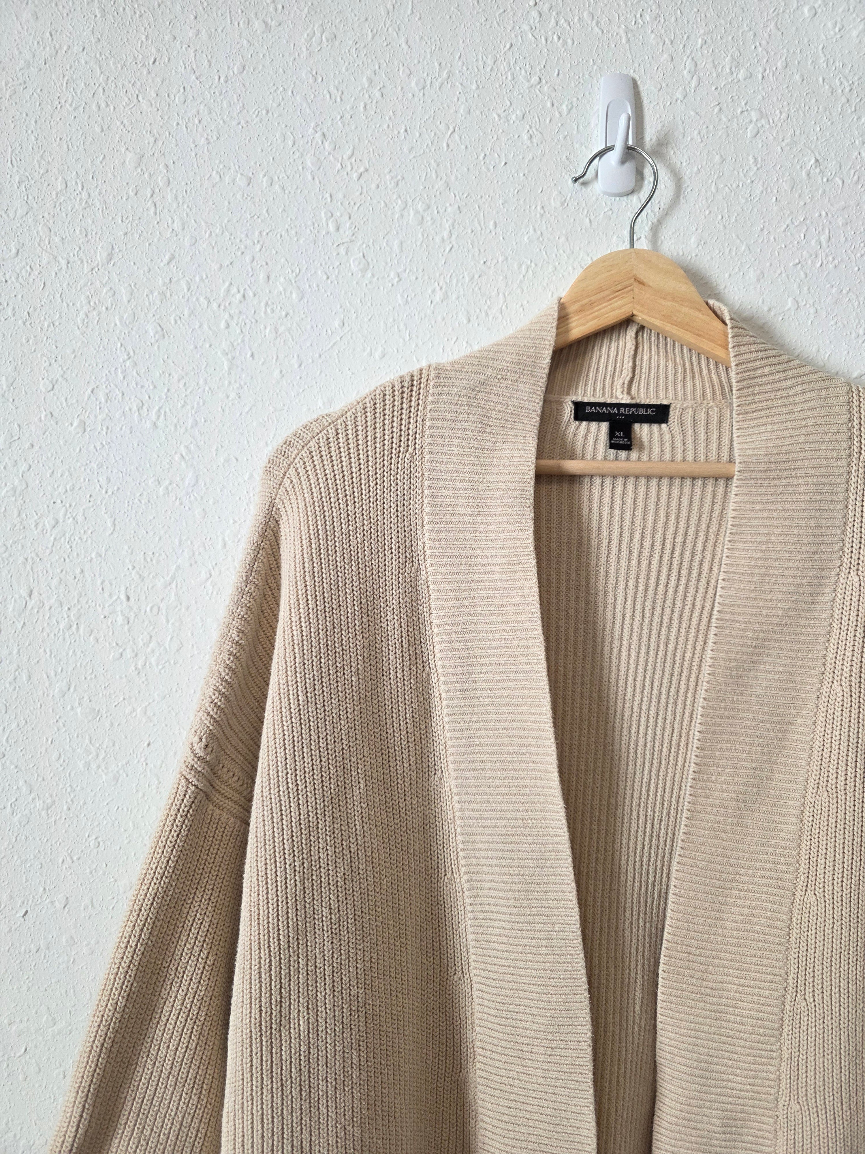 Banana Republic Oat Cotton Cardigan (XL)