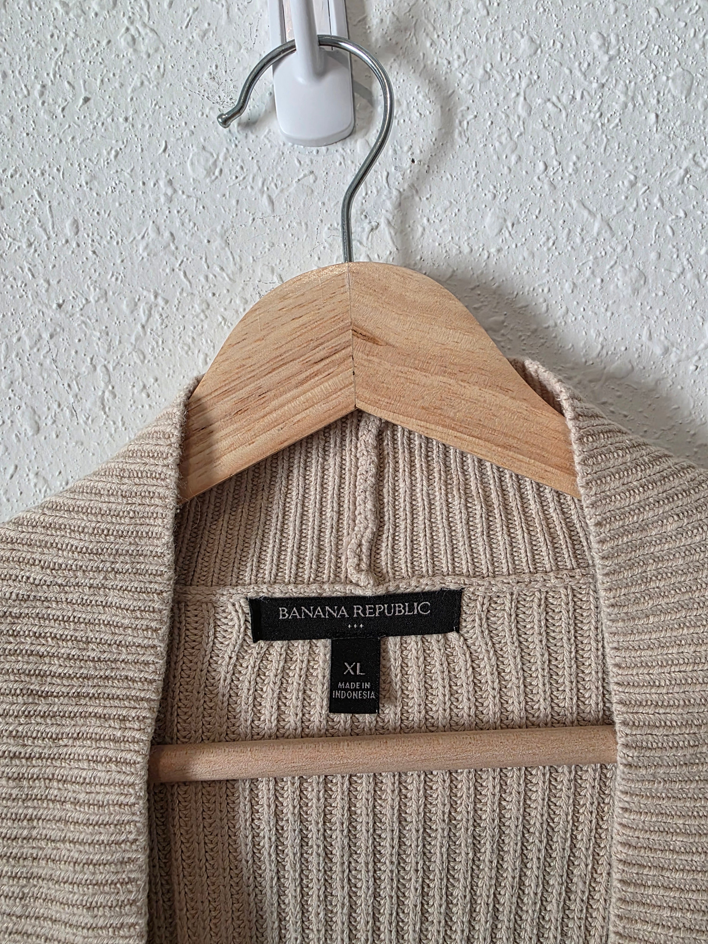 Banana Republic Oat Cotton Cardigan (XL)