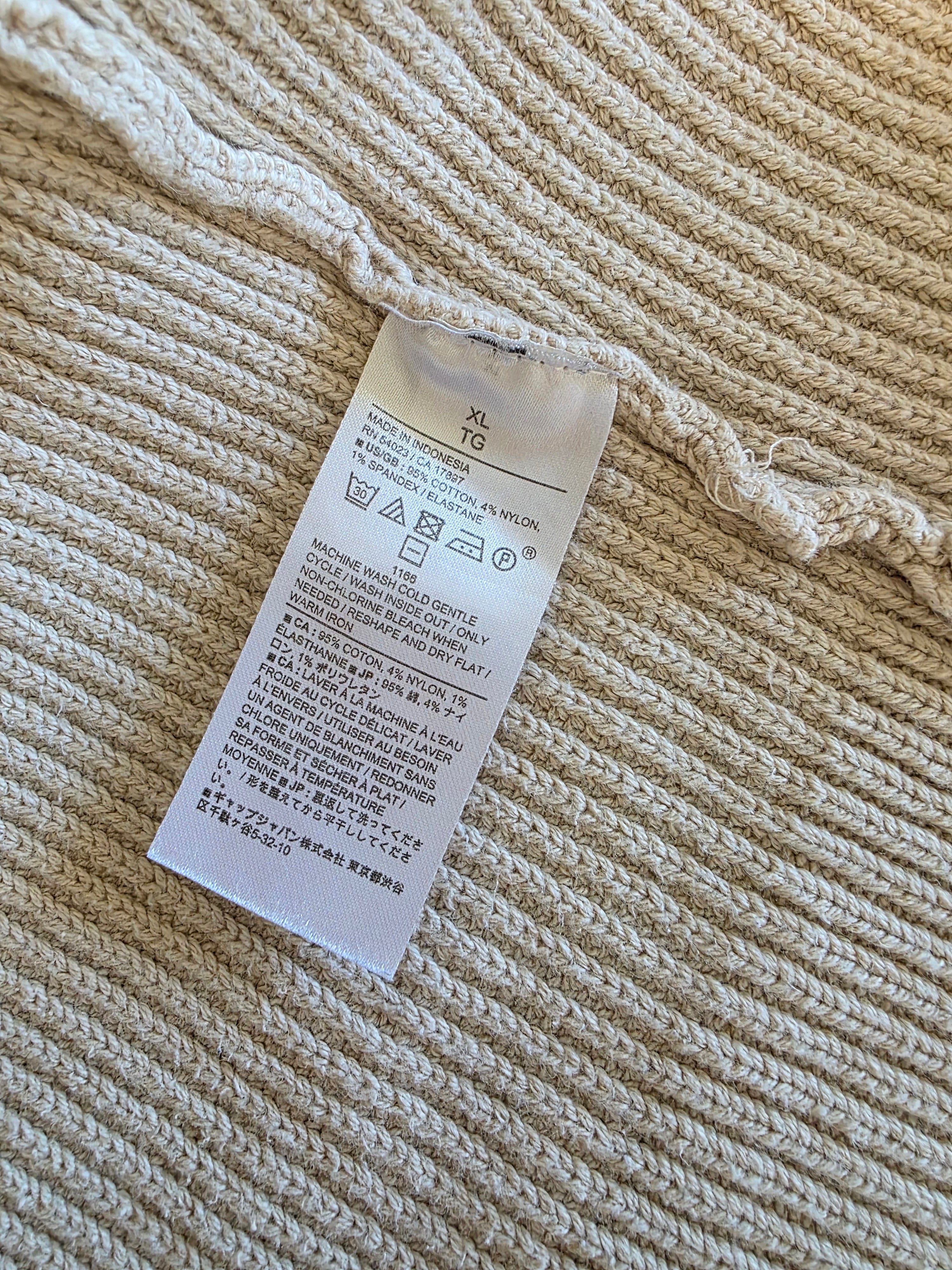 Banana Republic Oat Cotton Cardigan (XL)