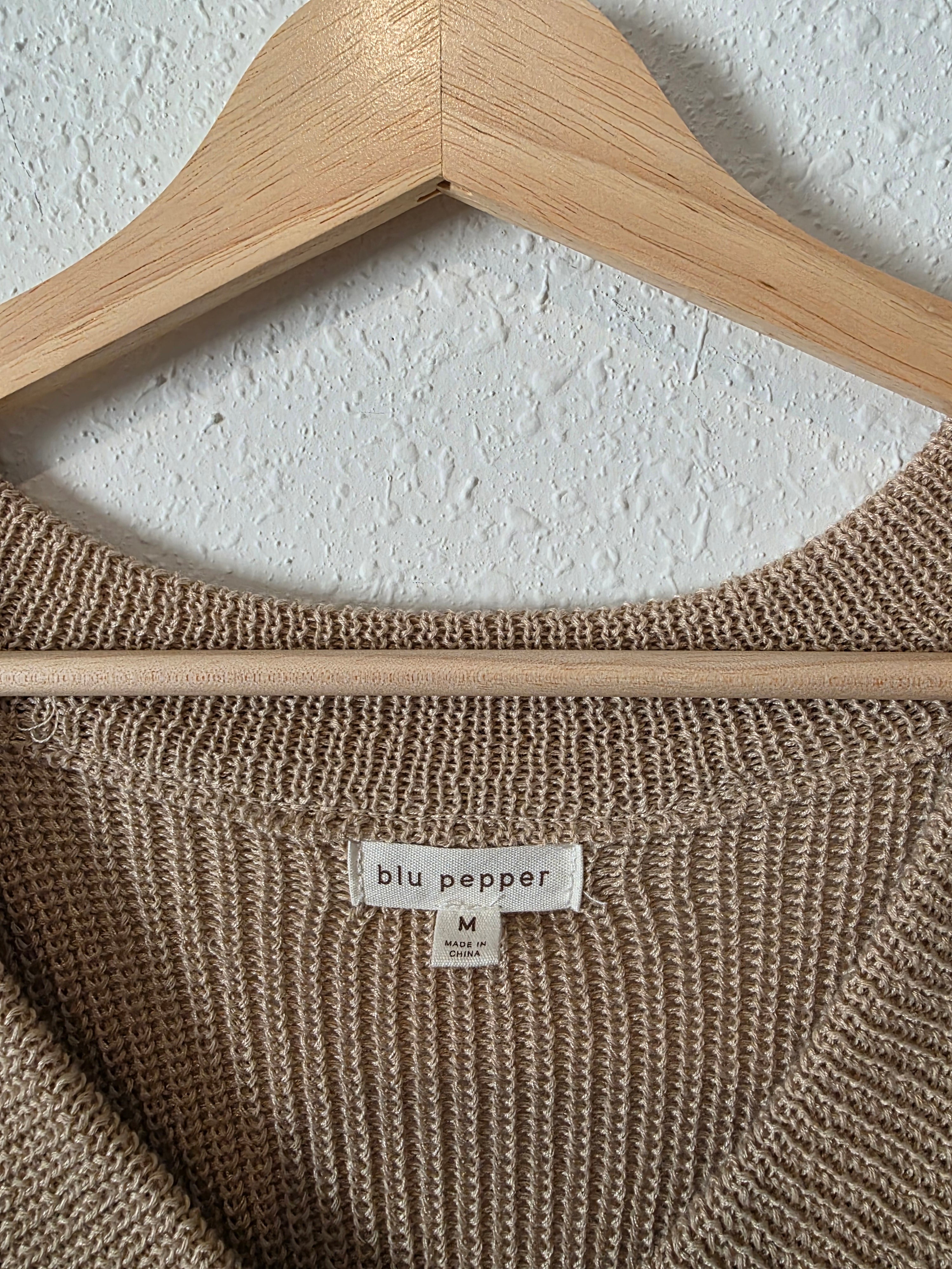 Blu Pepper Oversized Sweater Vest (M)