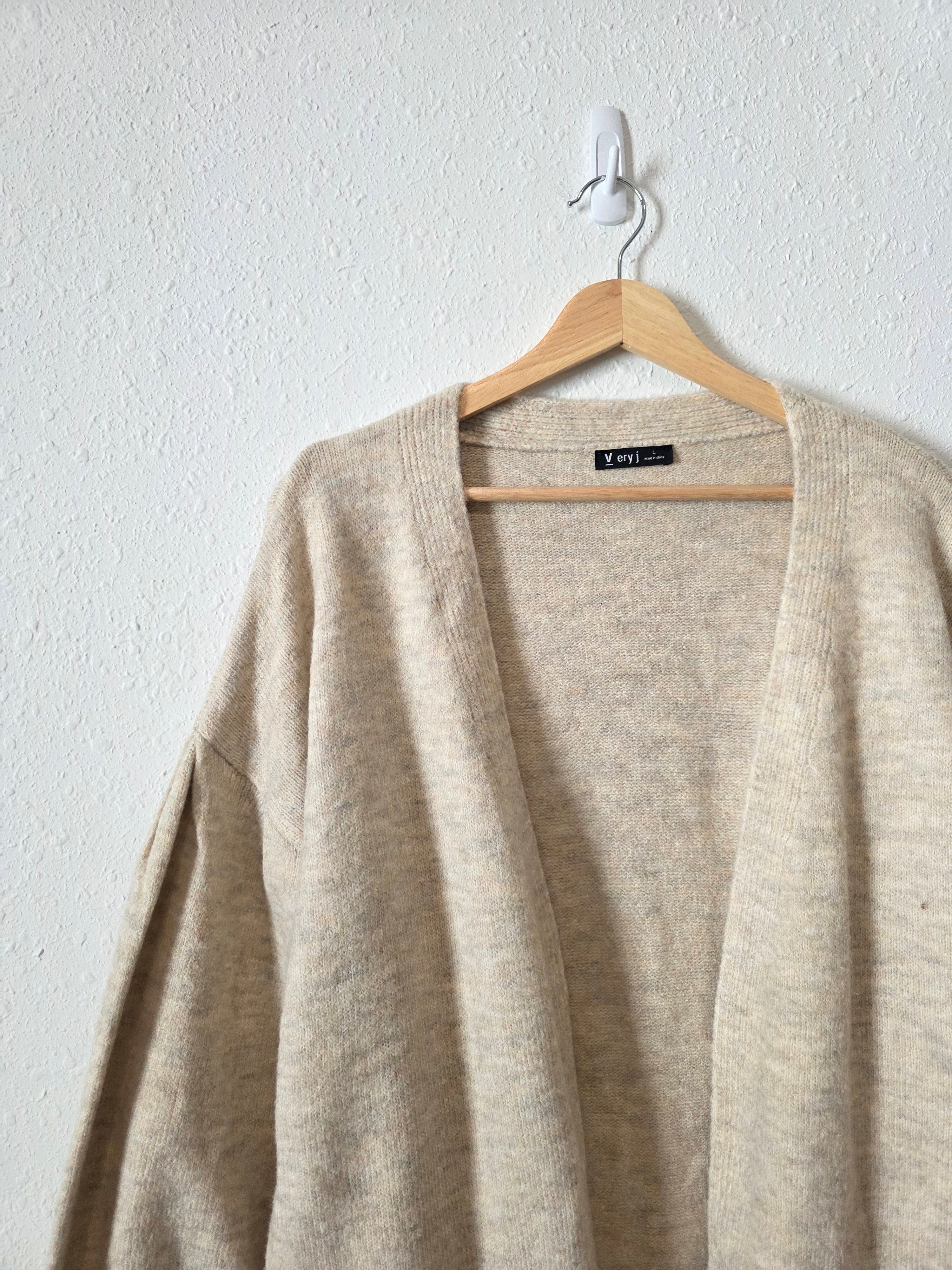 Very J Balloon Sleeve Cardigan (L)