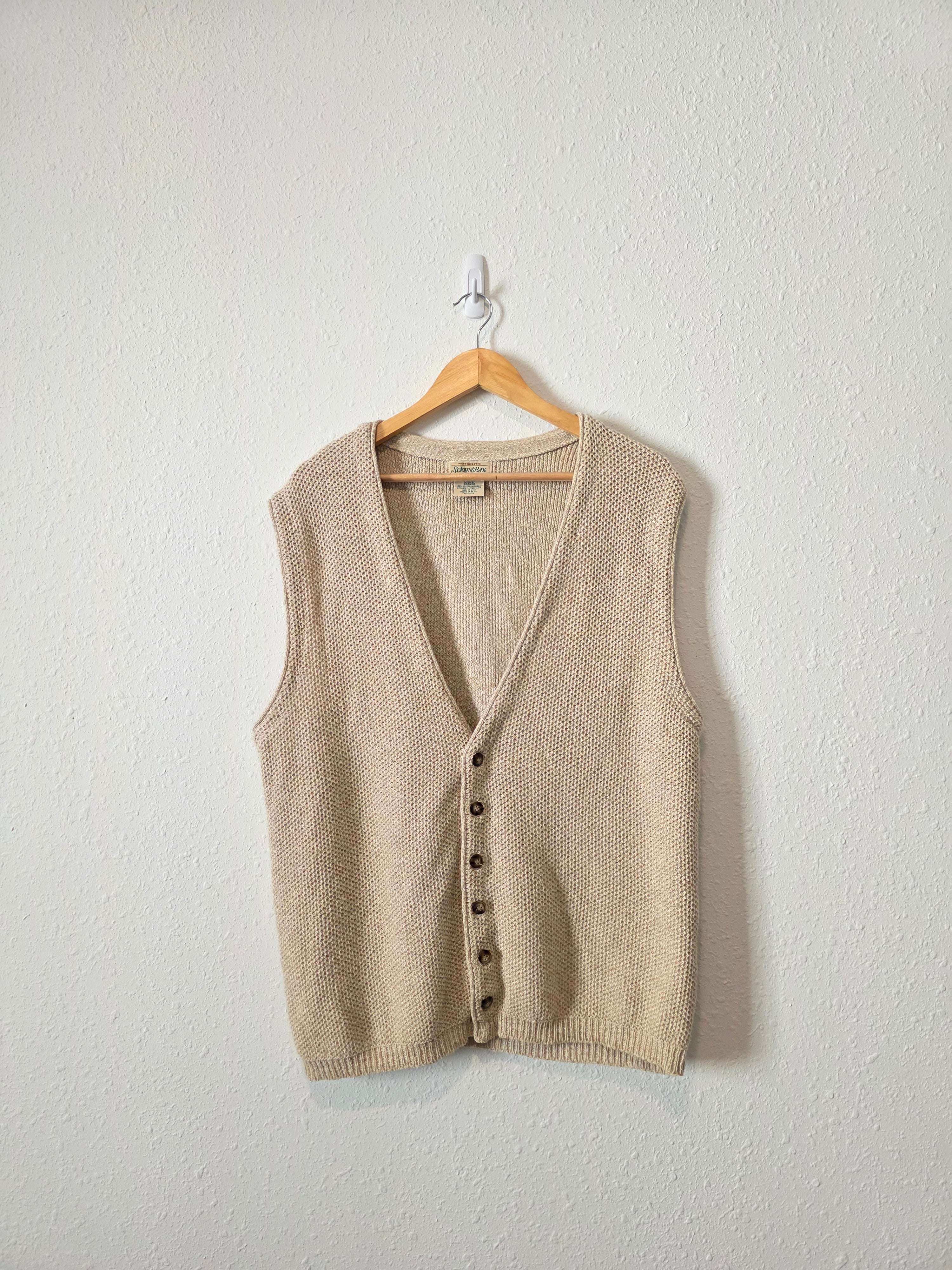 Vintage Button Up Sweater Vest (L)