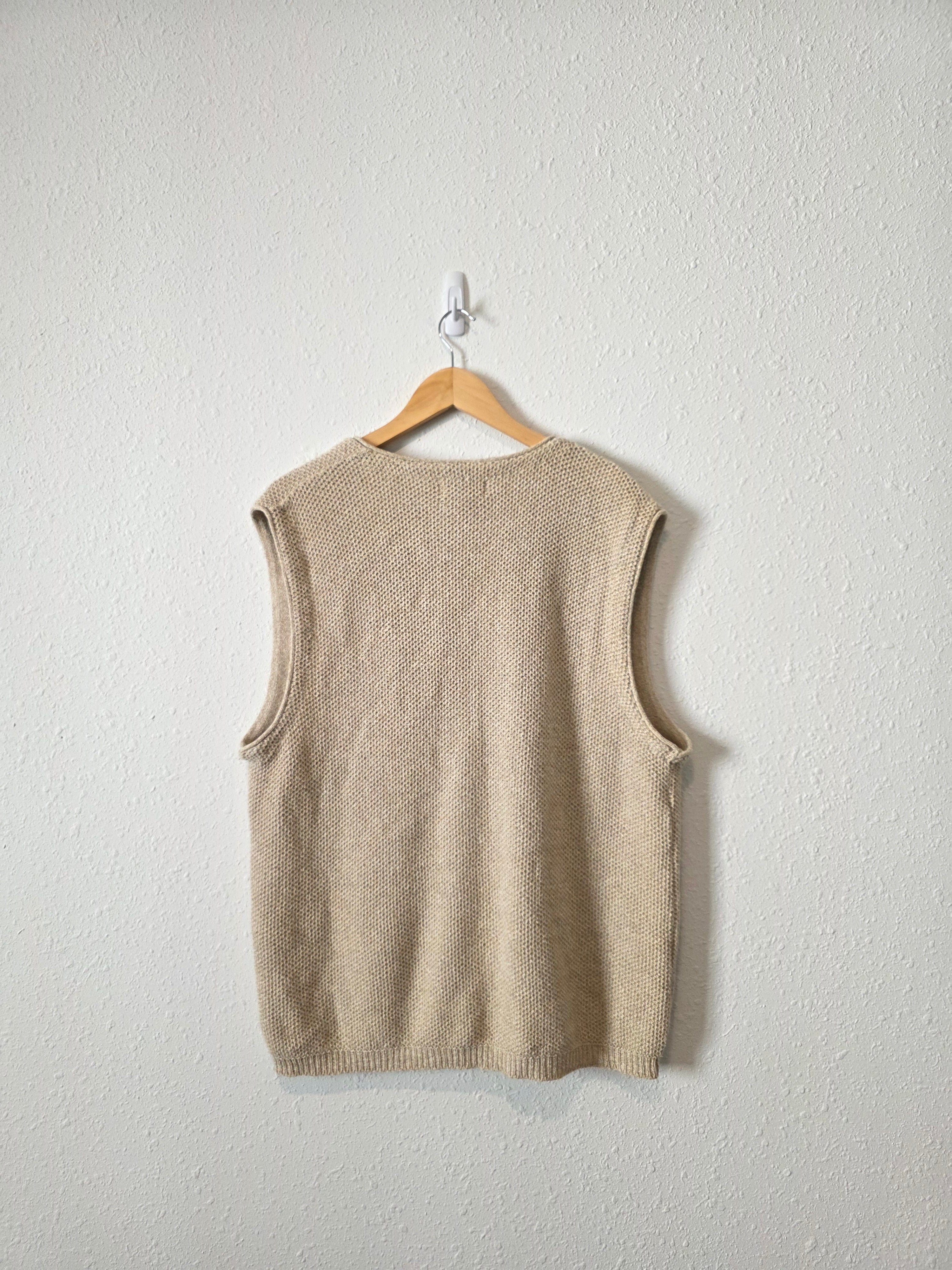 Vintage Button Up Sweater Vest (L)