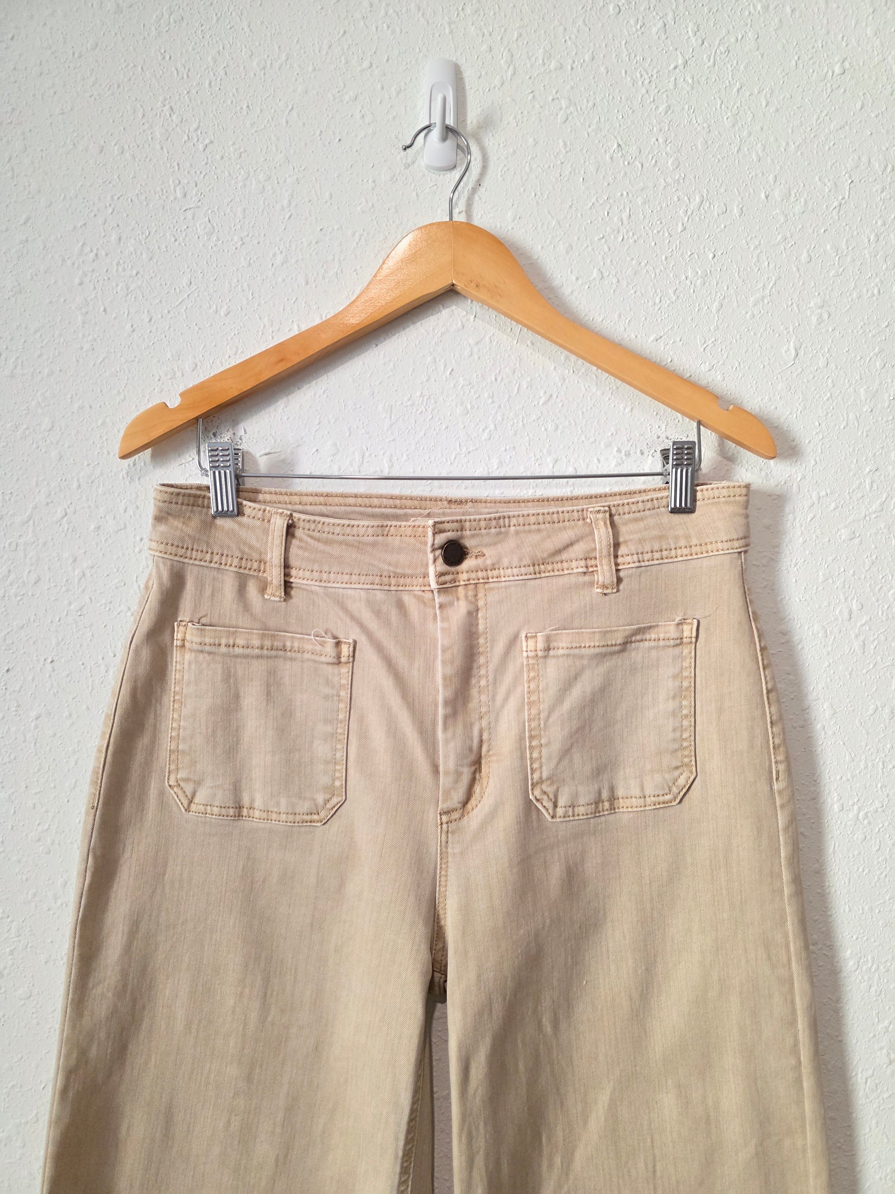 Oat Neutral Wide Leg Jeans (10/30)