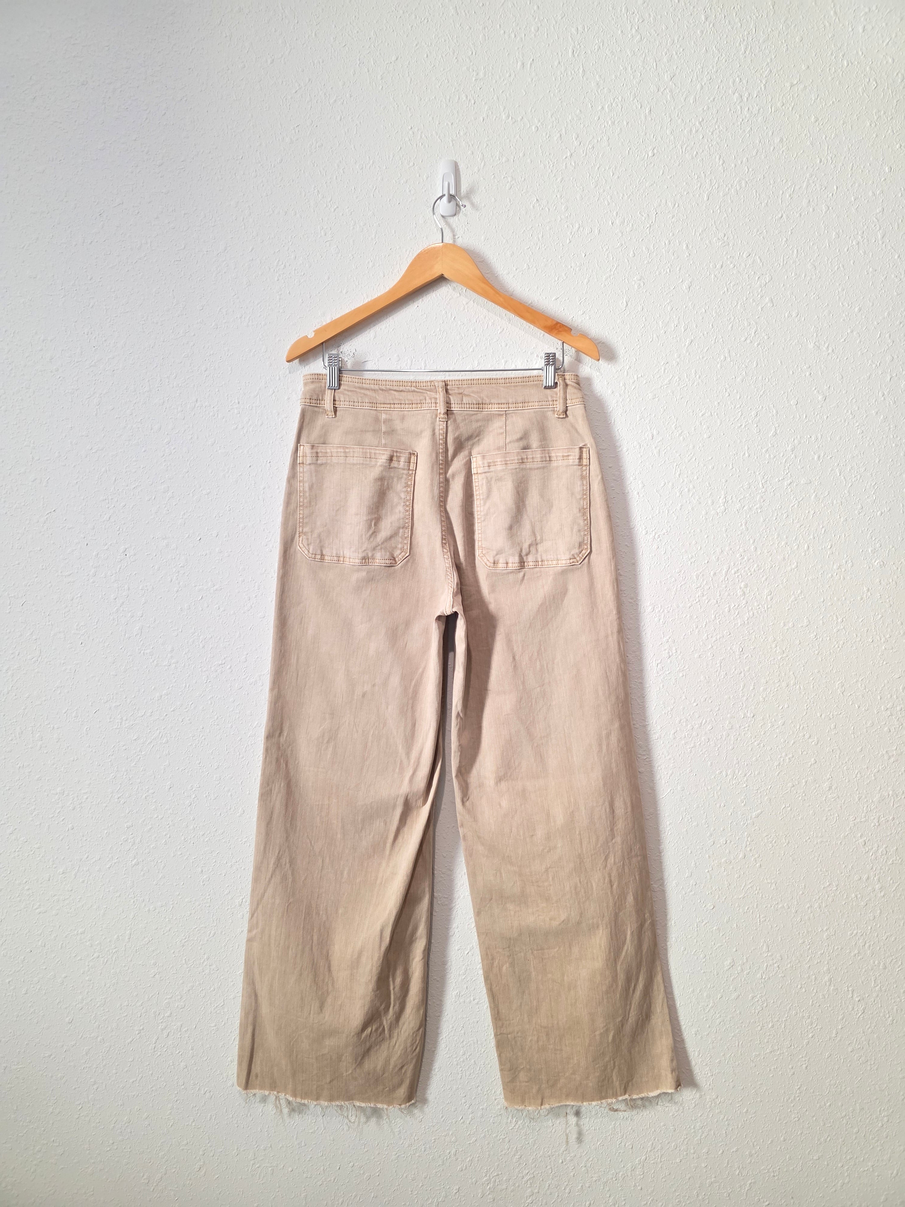 Oat Neutral Wide Leg Jeans (10/30)