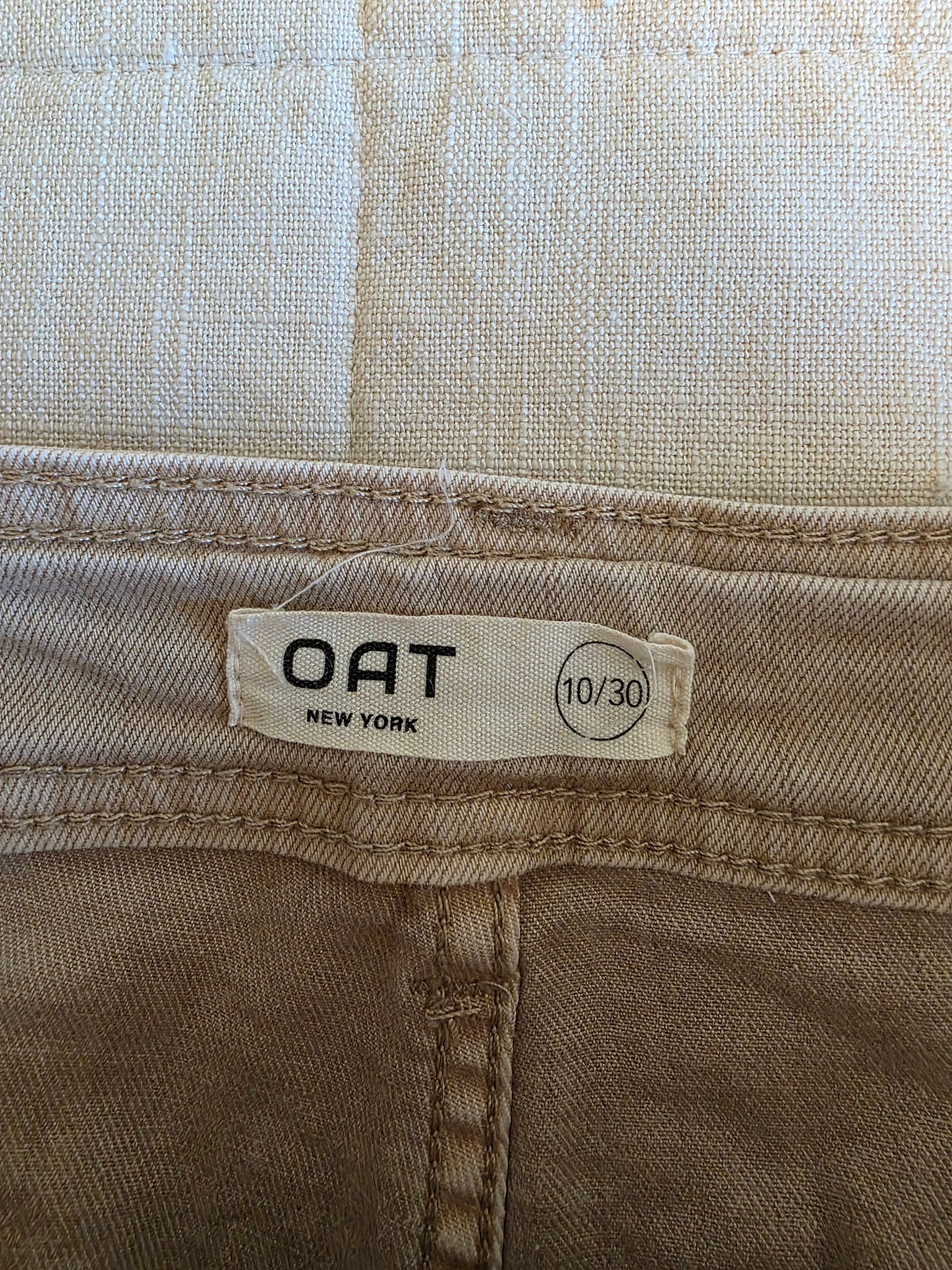 Oat Neutral Wide Leg Jeans (10/30)