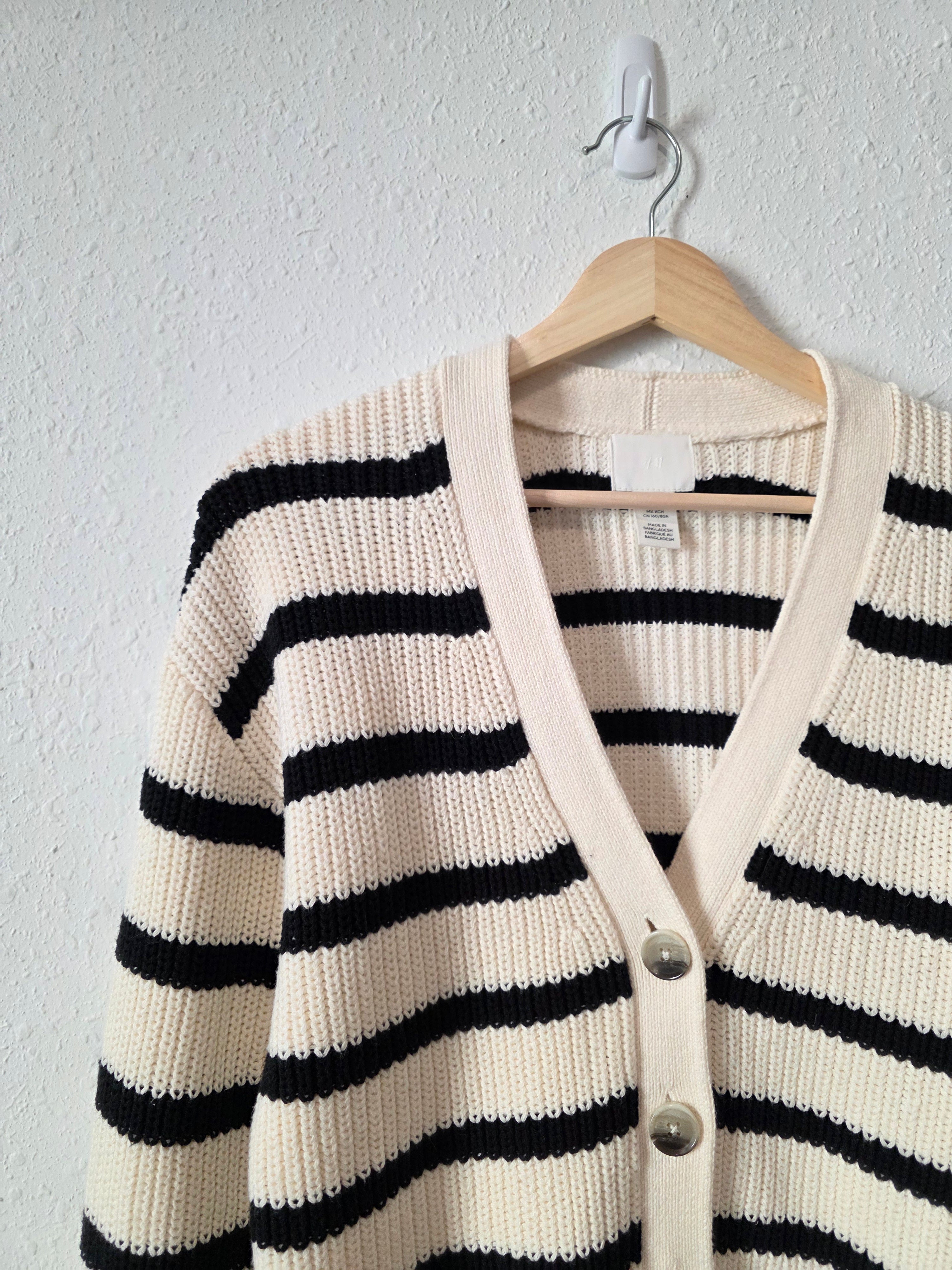 Chunky Striped Cardigan (XS)
