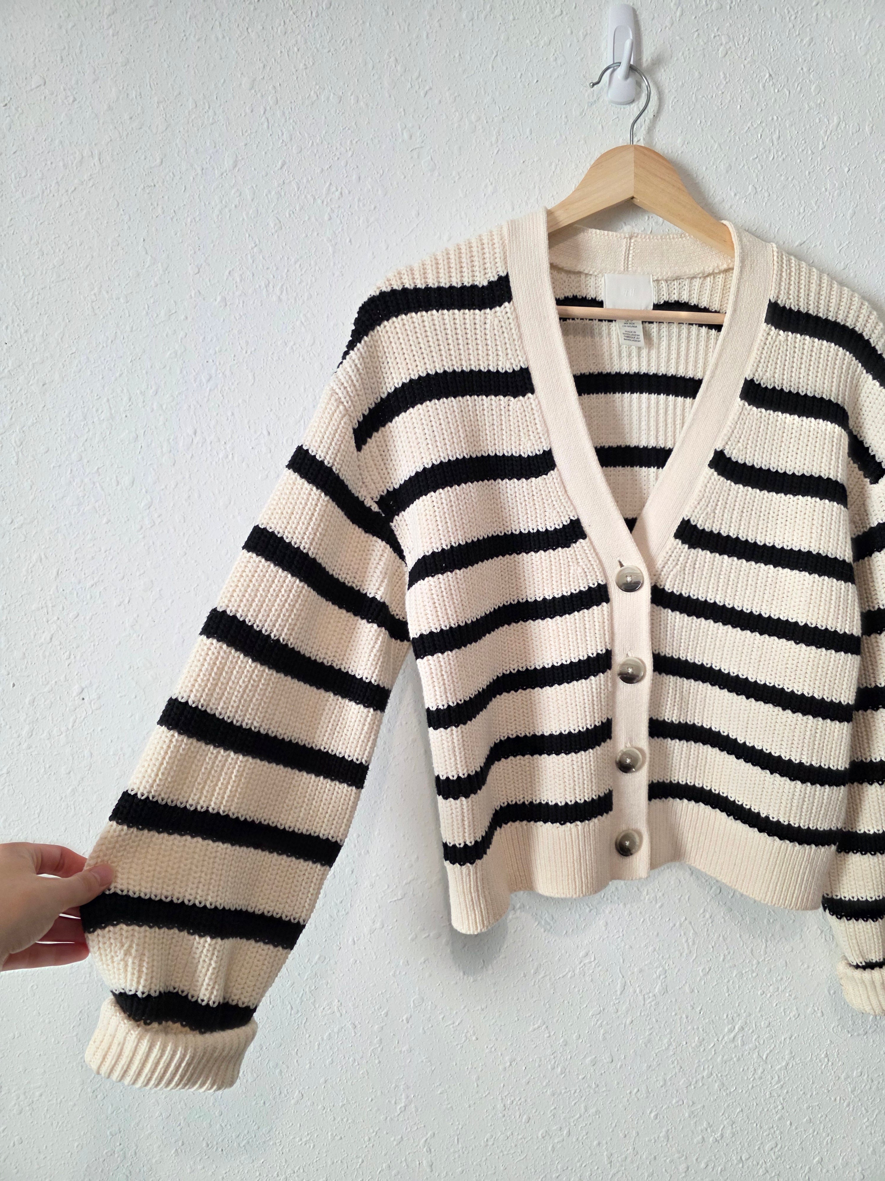 Chunky Striped Cardigan (XS)