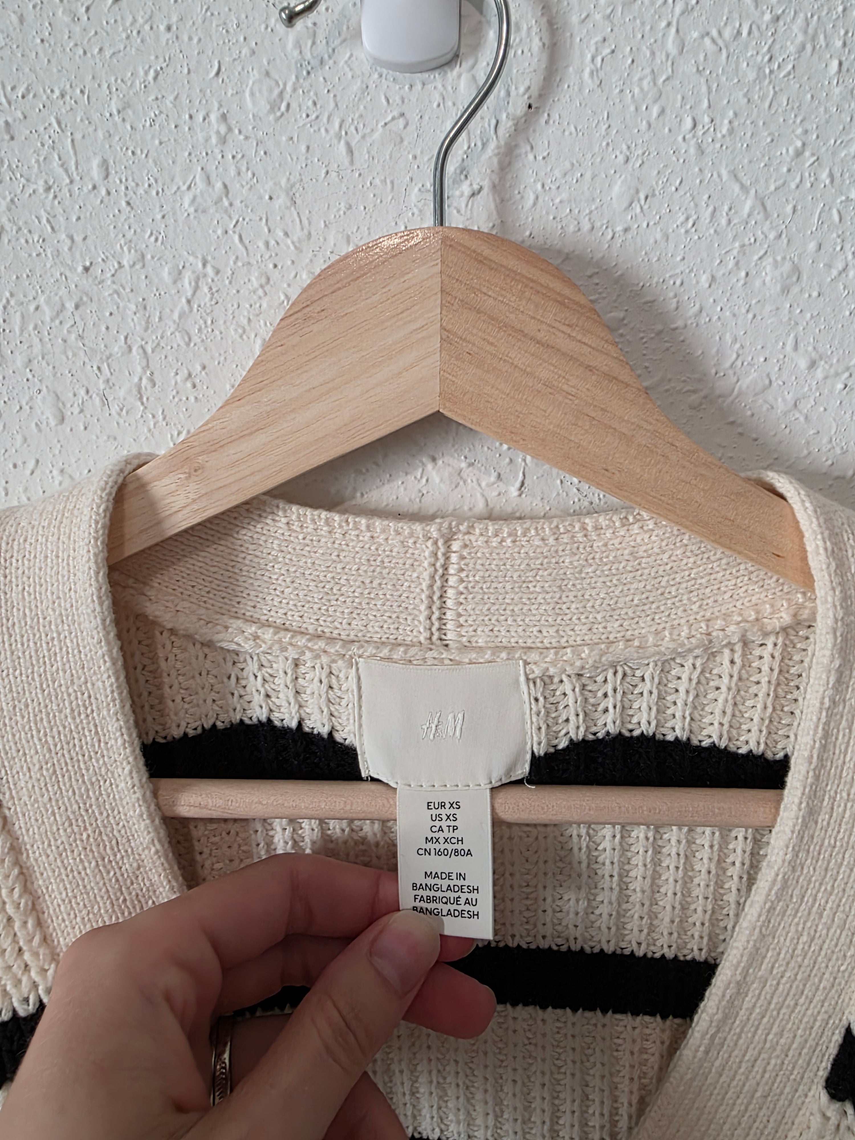 Chunky Striped Cardigan (XS)