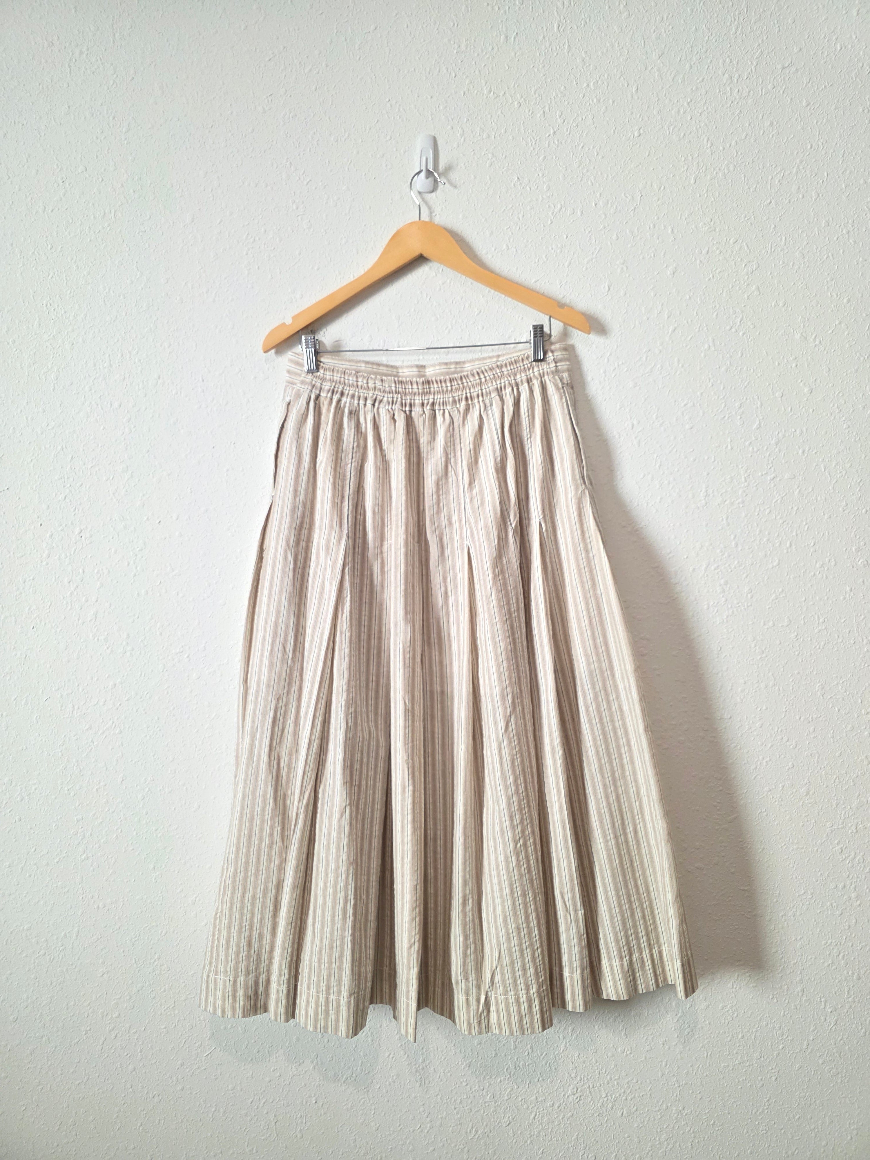 Neutral Striped Maxi Skirt (XL)