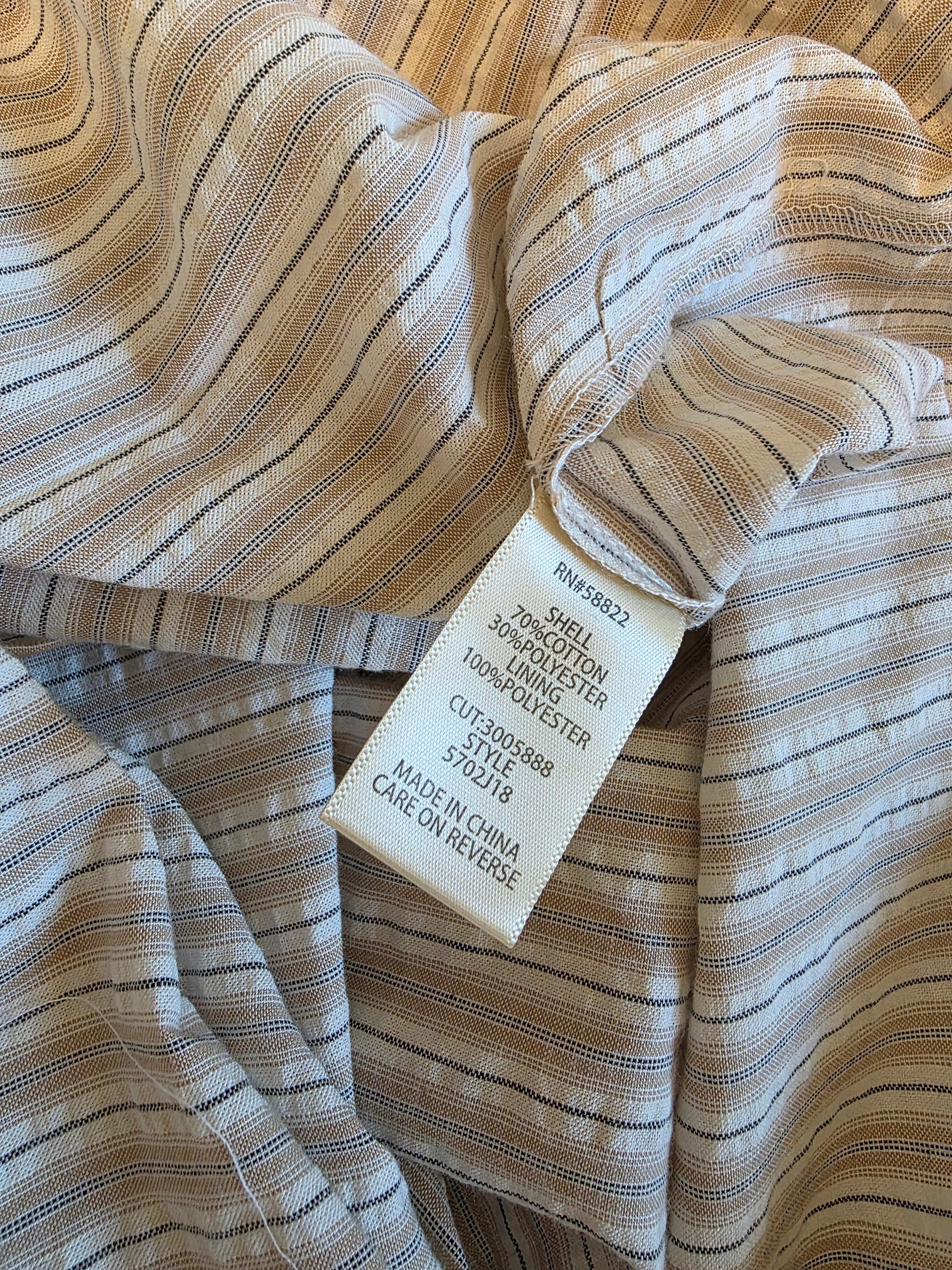 Neutral Striped Maxi Skirt (XL)