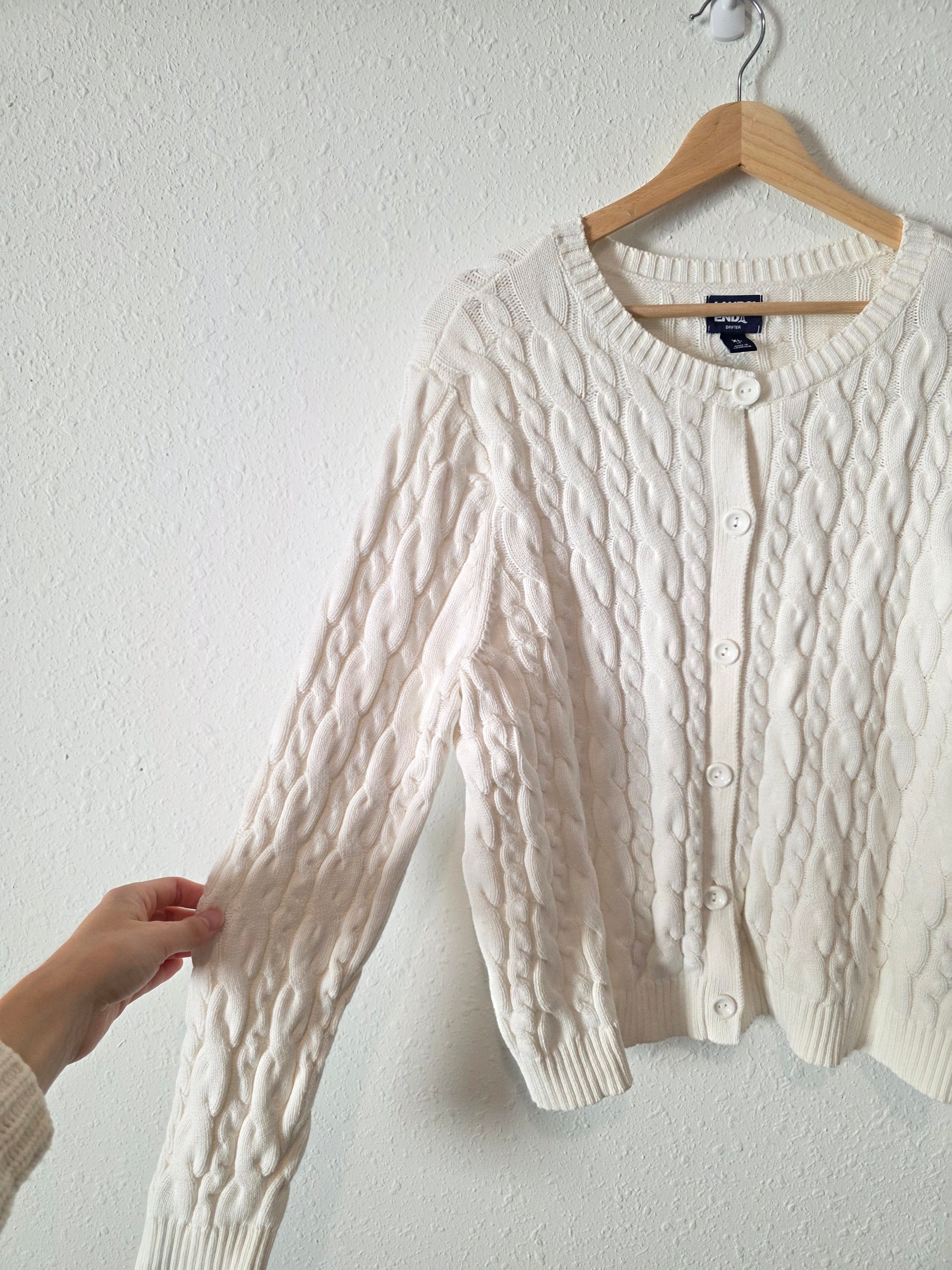Cotton Cable Knit Sweater (XL)