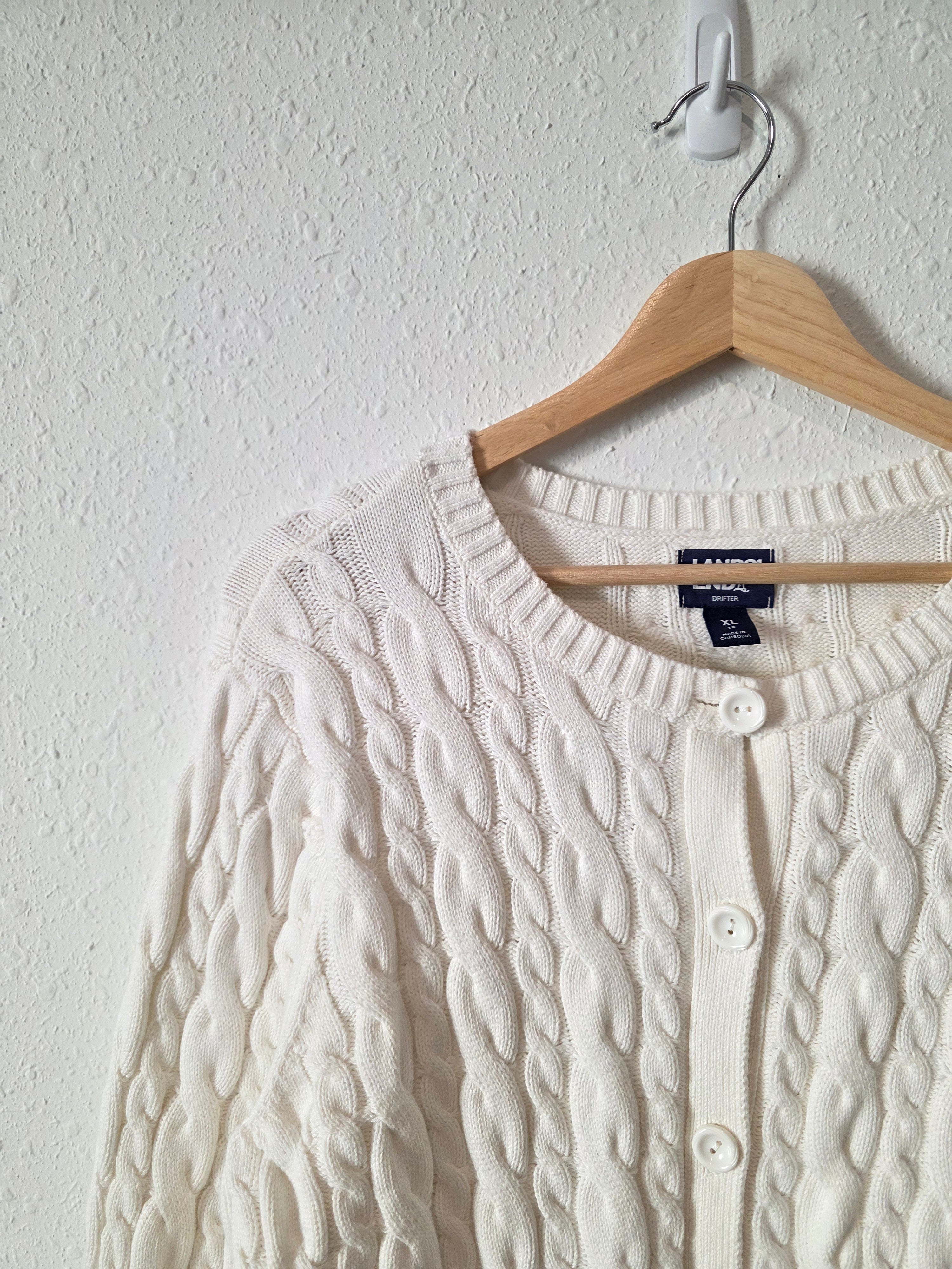 Cotton Cable Knit Sweater (XL)
