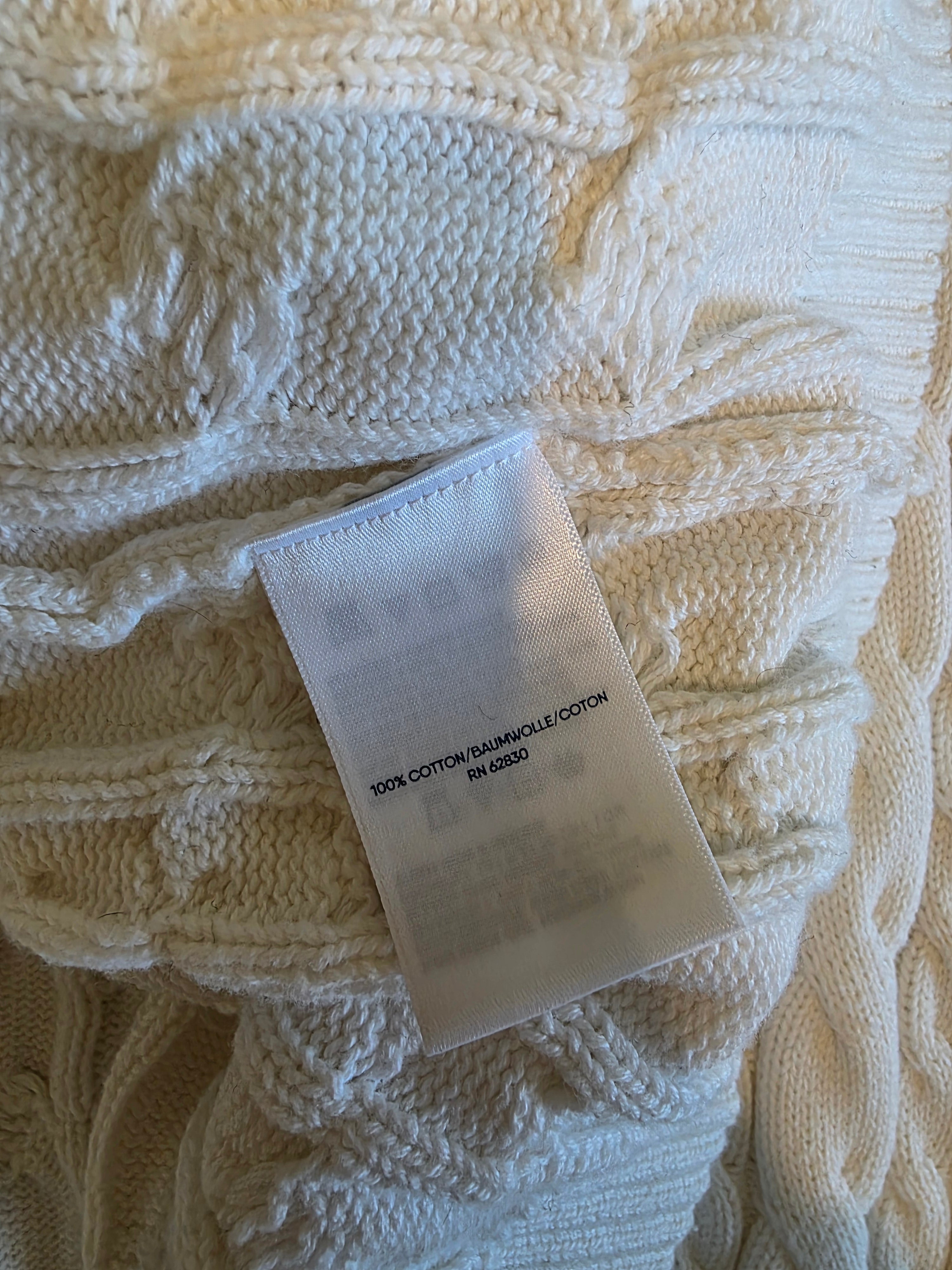 Cotton Cable Knit Sweater (XL)