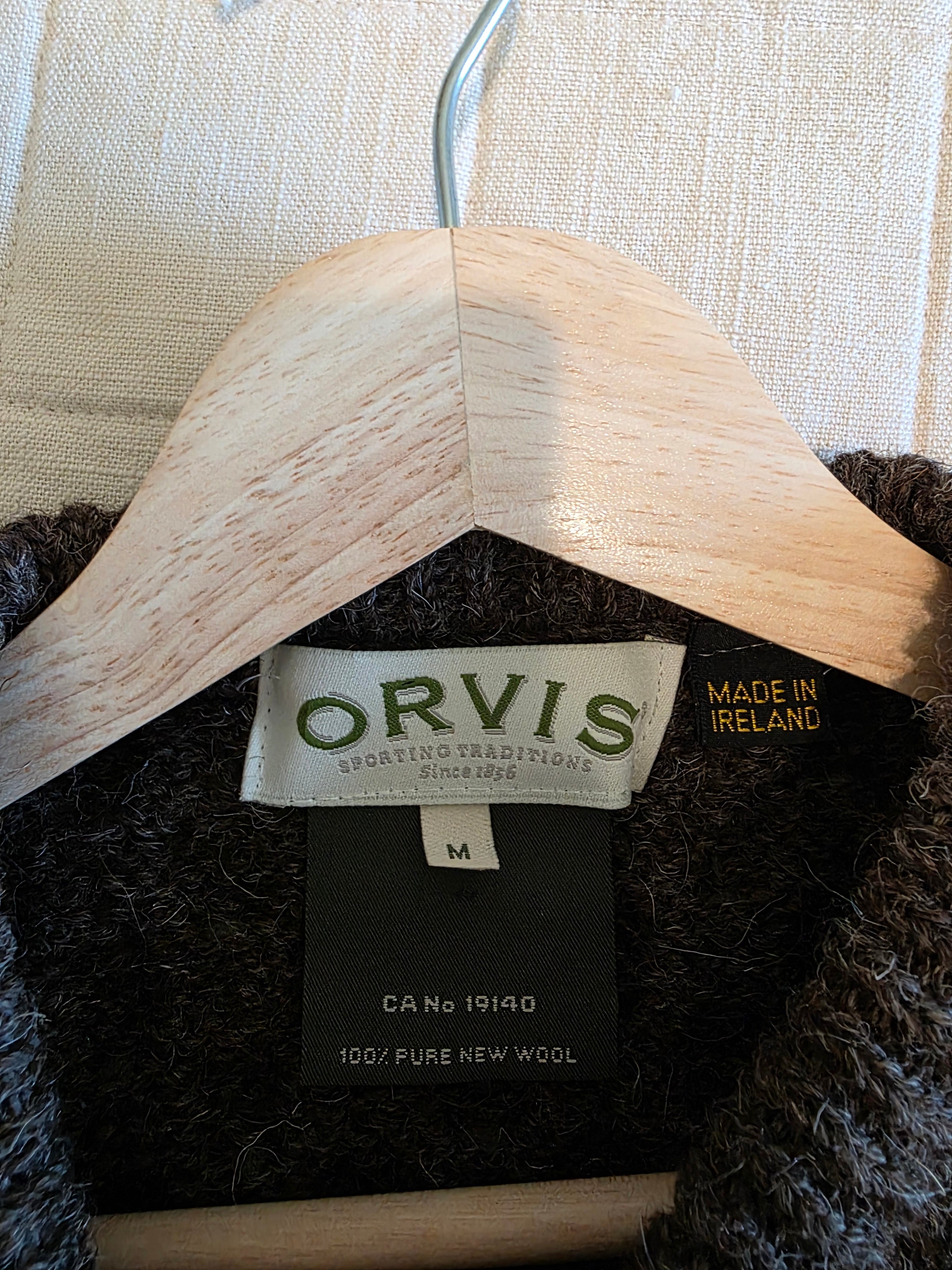 Vintage Cable Knit Wool Sweater (M)
