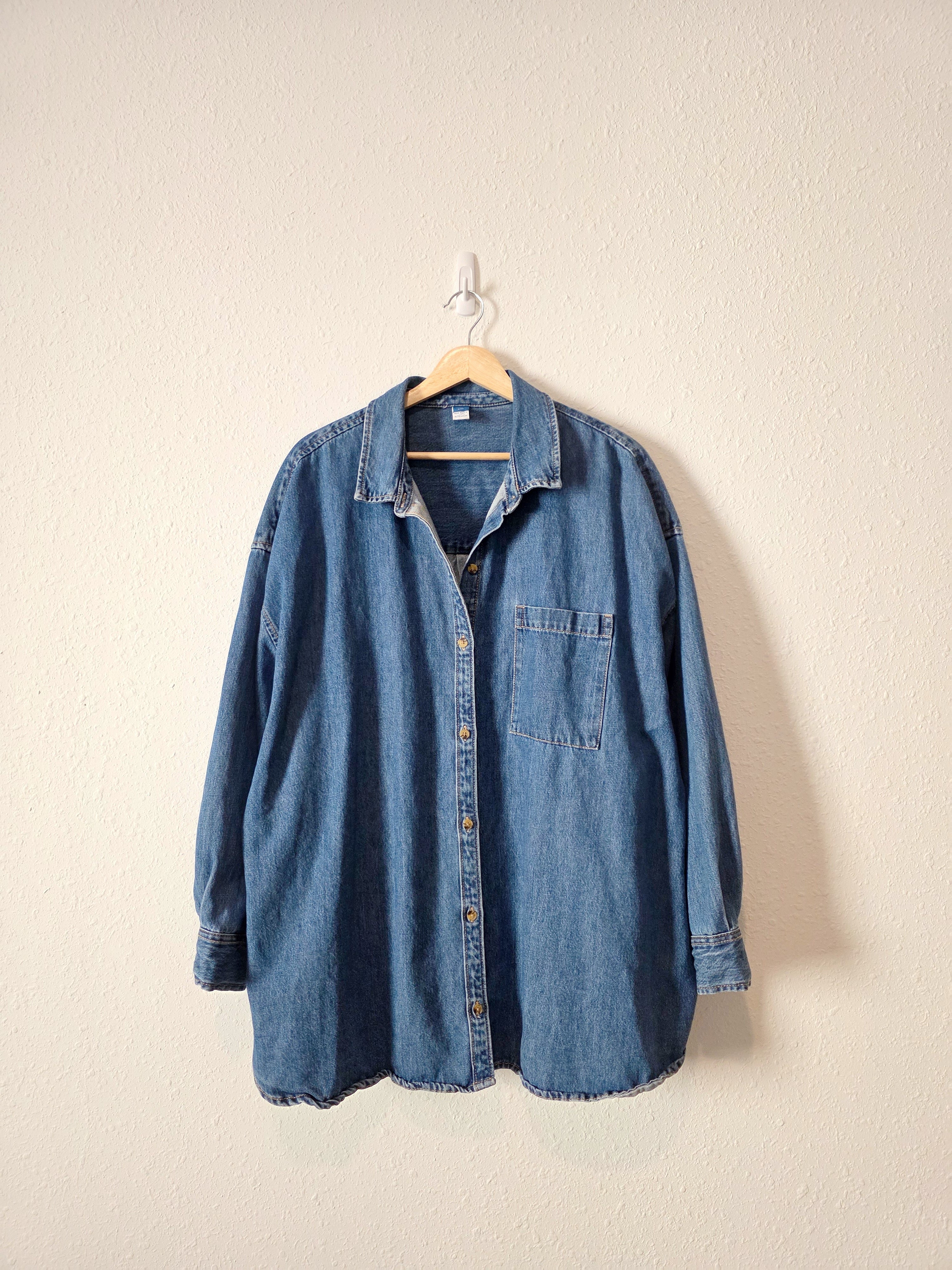Denim Cotton Button Up (XXL)