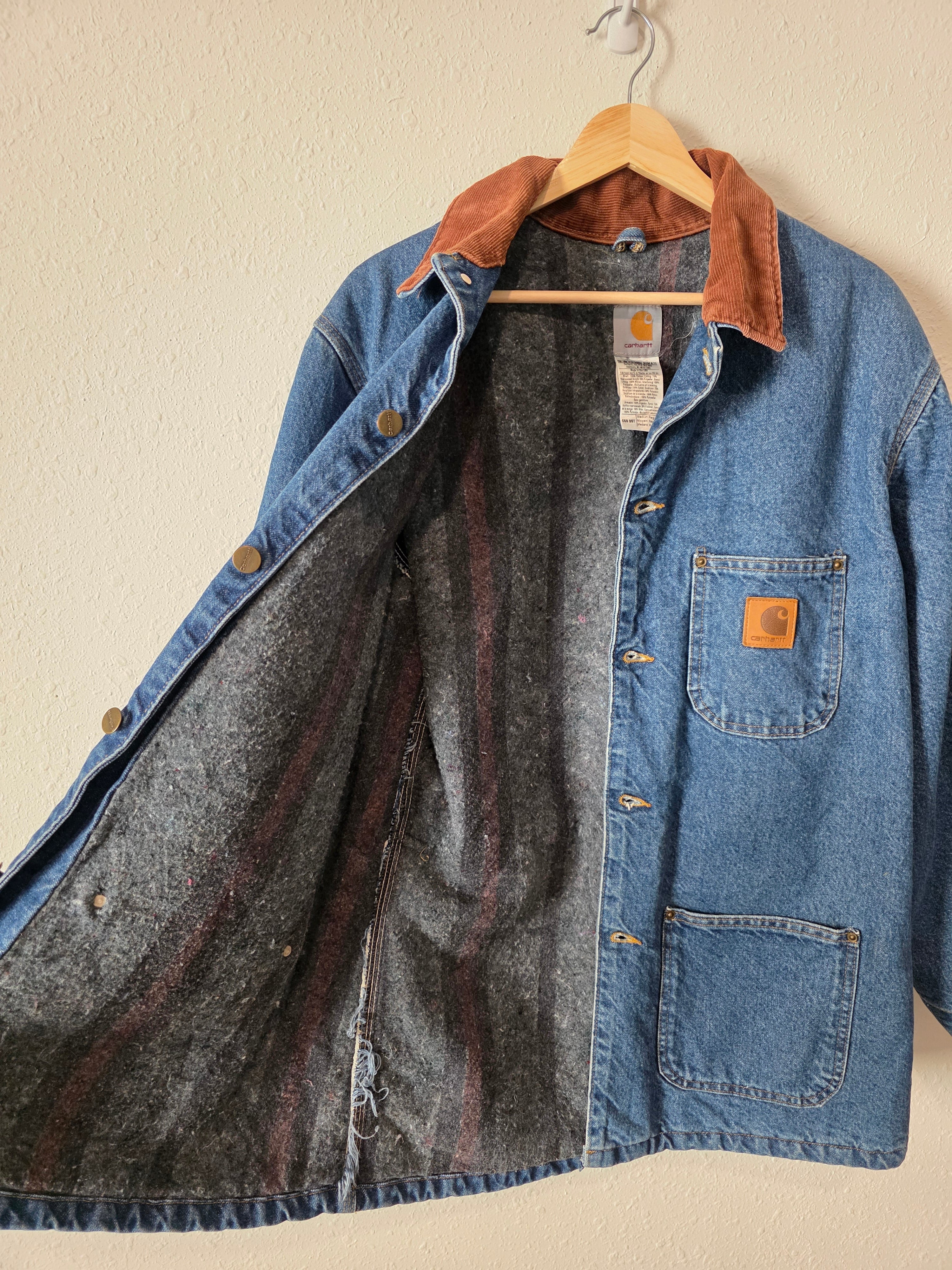 Vintage Carhartt Denim Chore Coat (M)
