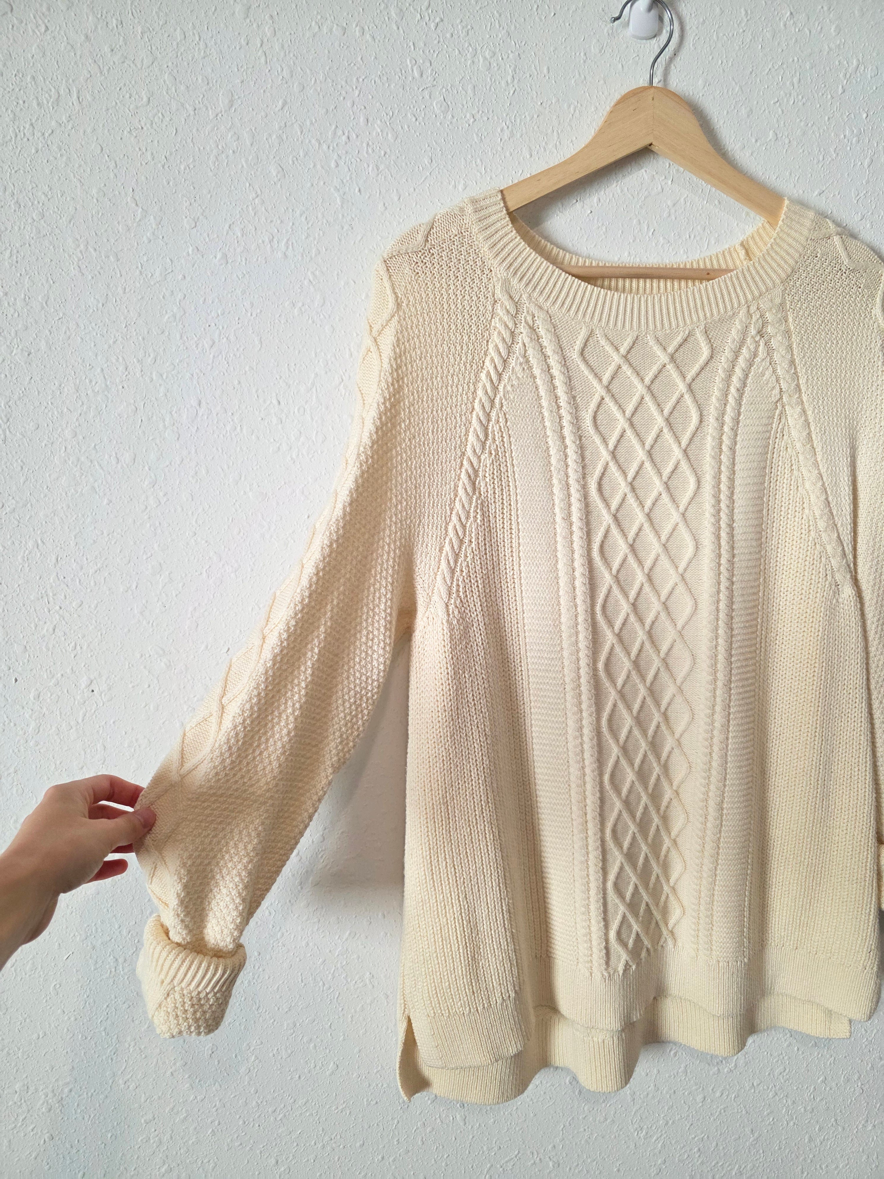 Cable Knit Fisherman Sweater (M)