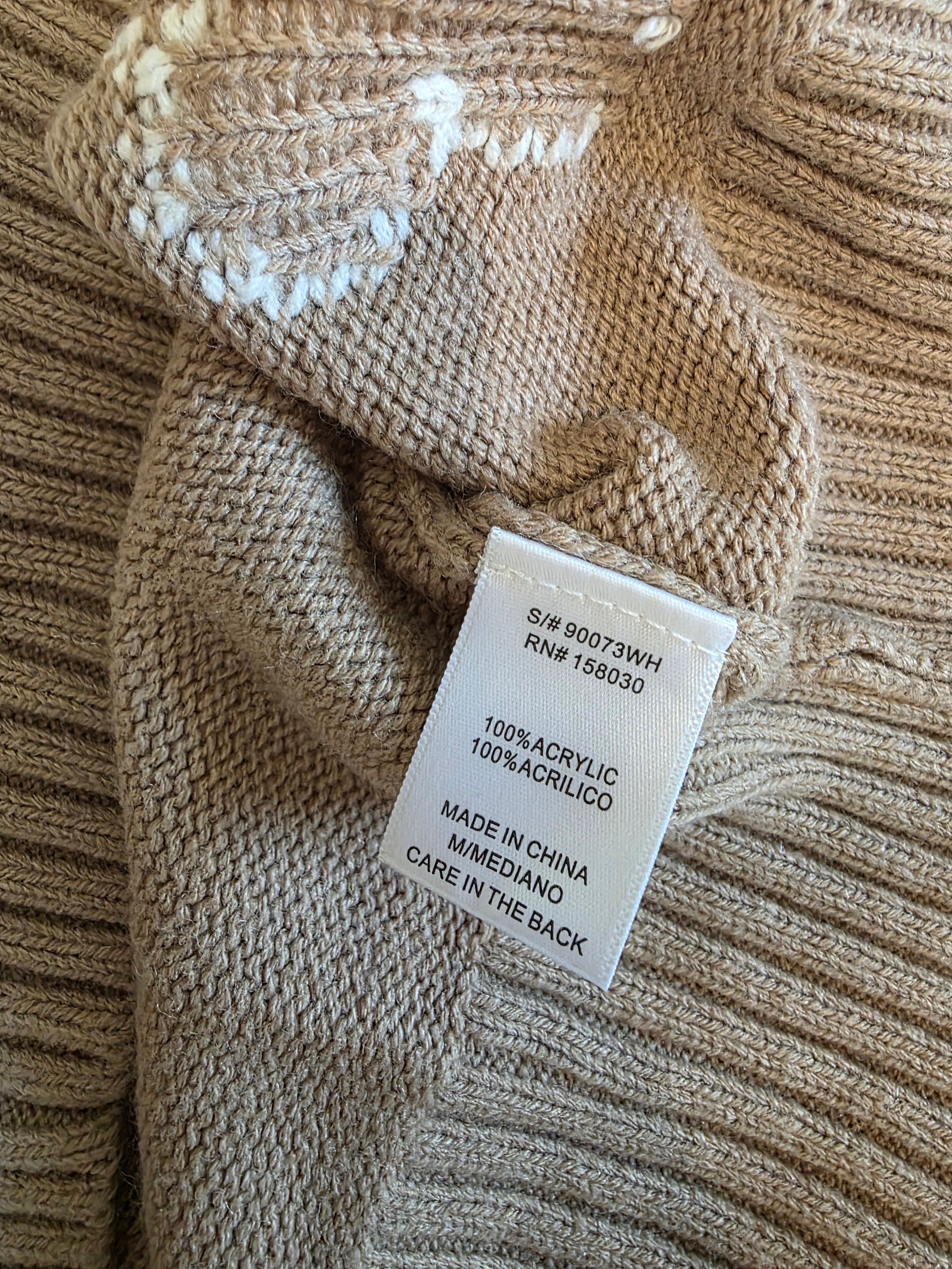 Brown Floral Sweater Vest (M)