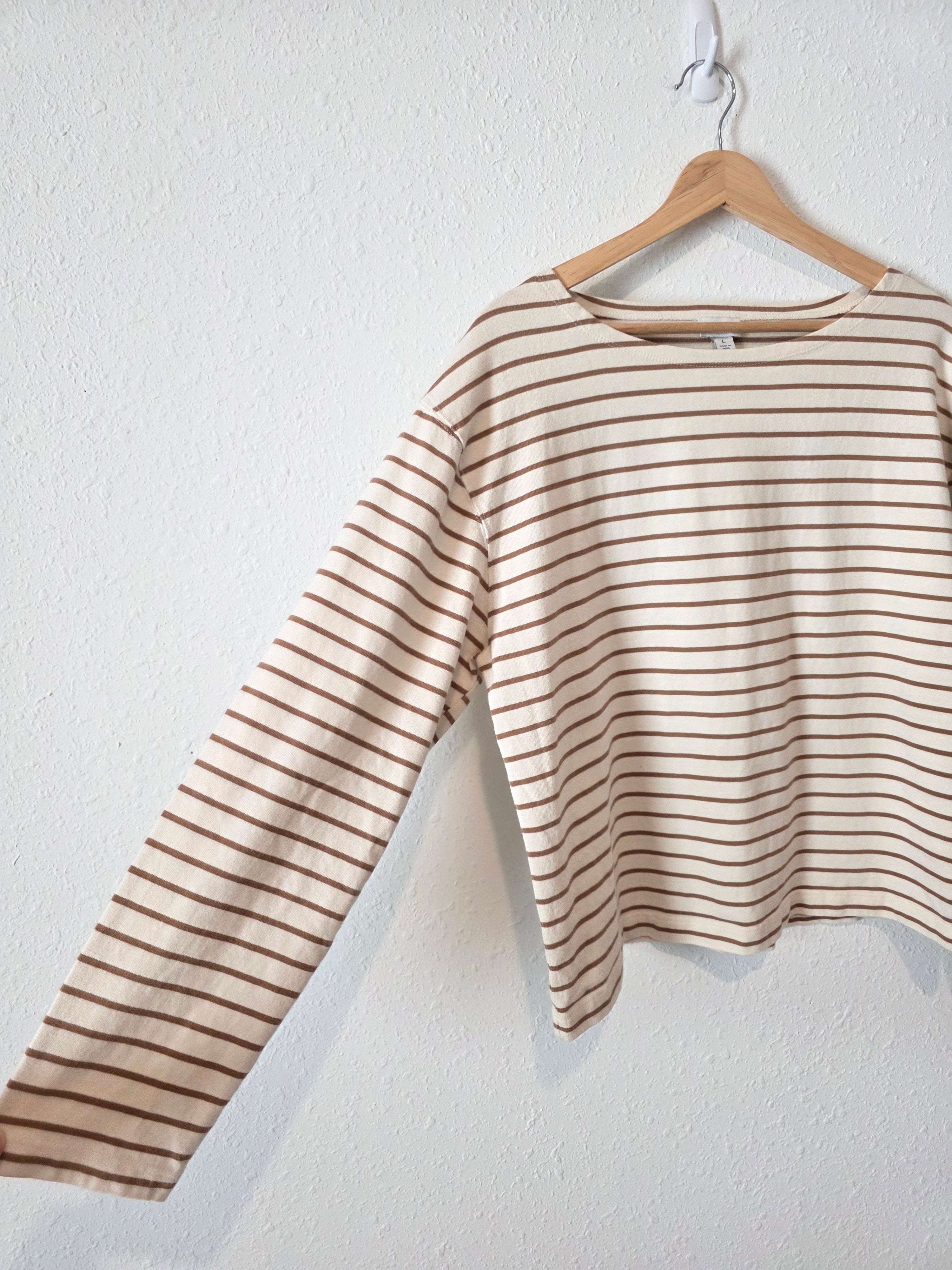 J.Crew Striped Cotton Tee (L)