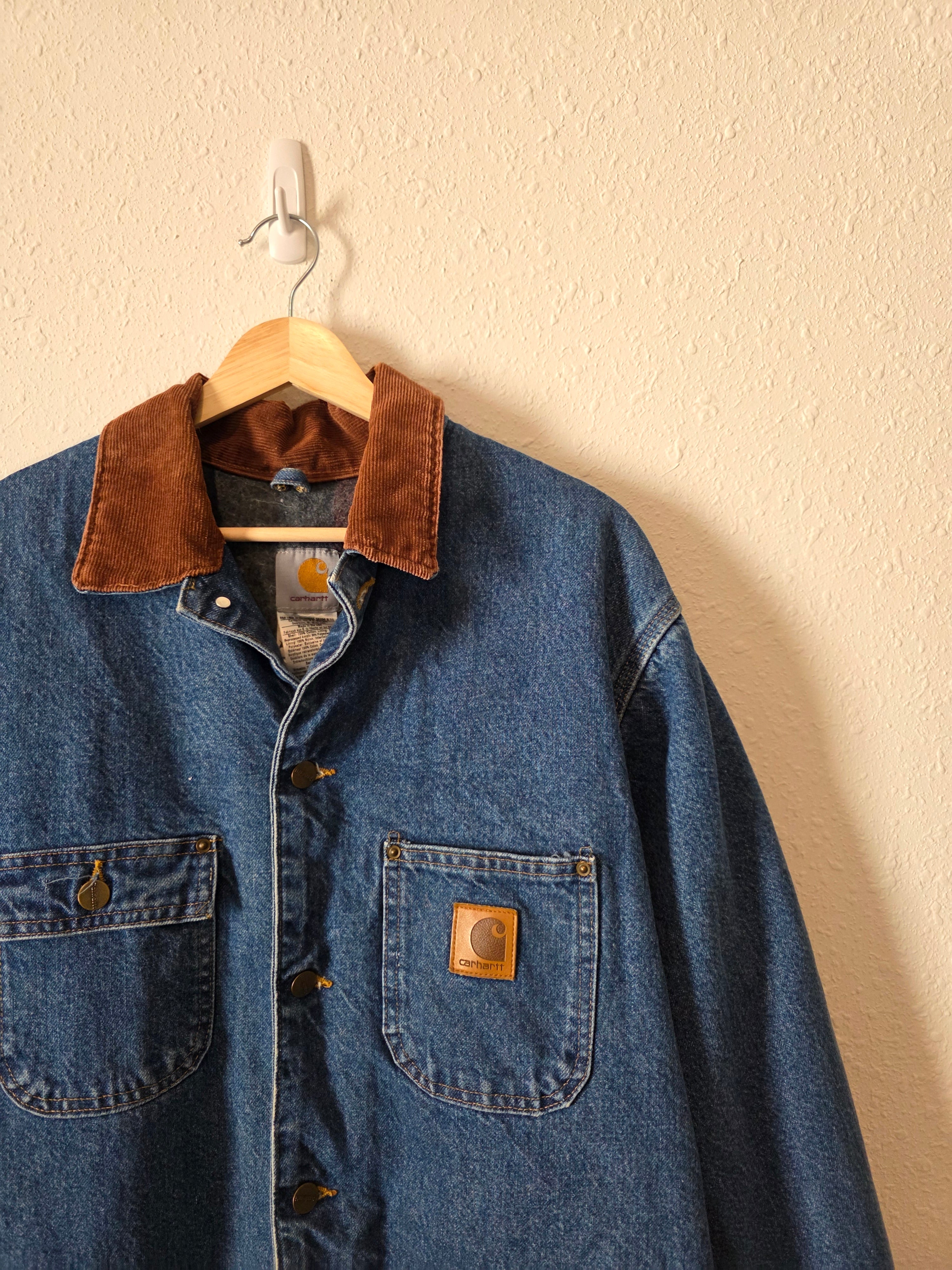 Vintage Carhartt Denim Chore Coat (M)