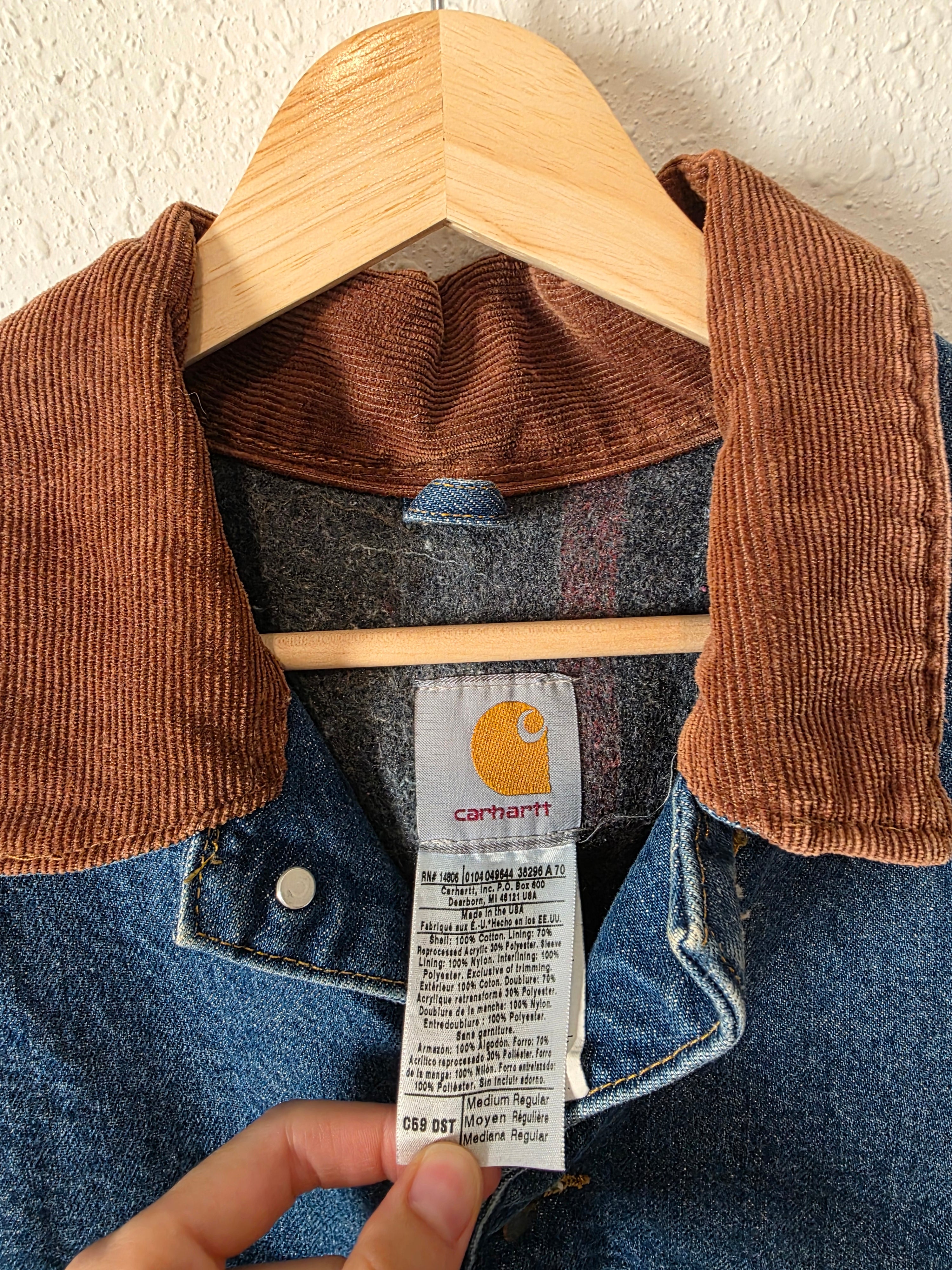 Vintage Carhartt Denim Chore Coat (M)