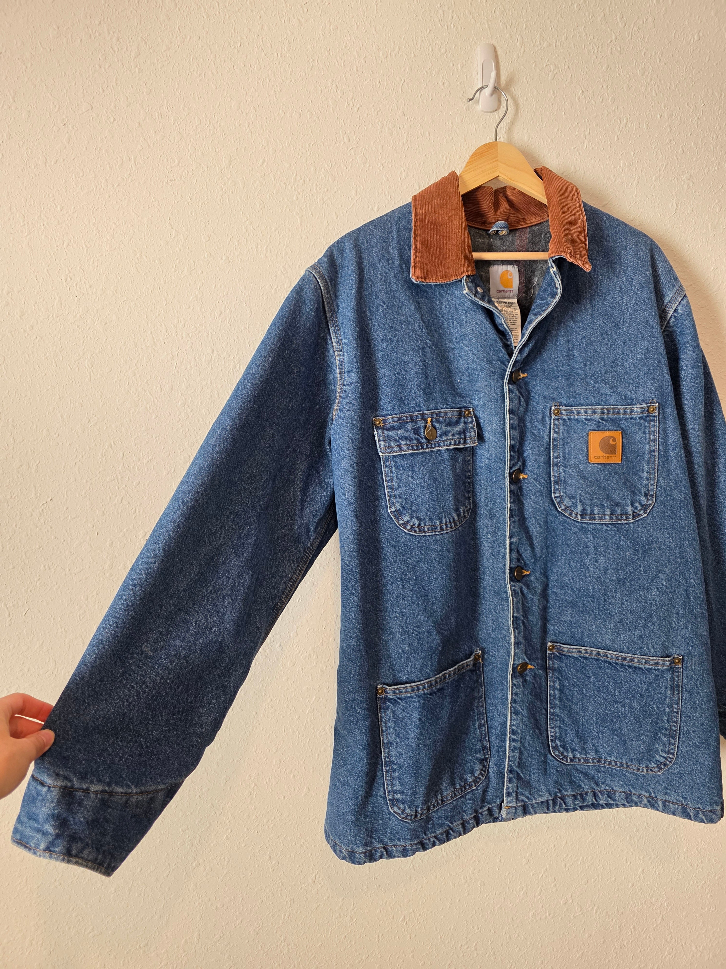 Vintage Carhartt Denim Chore Coat (M)