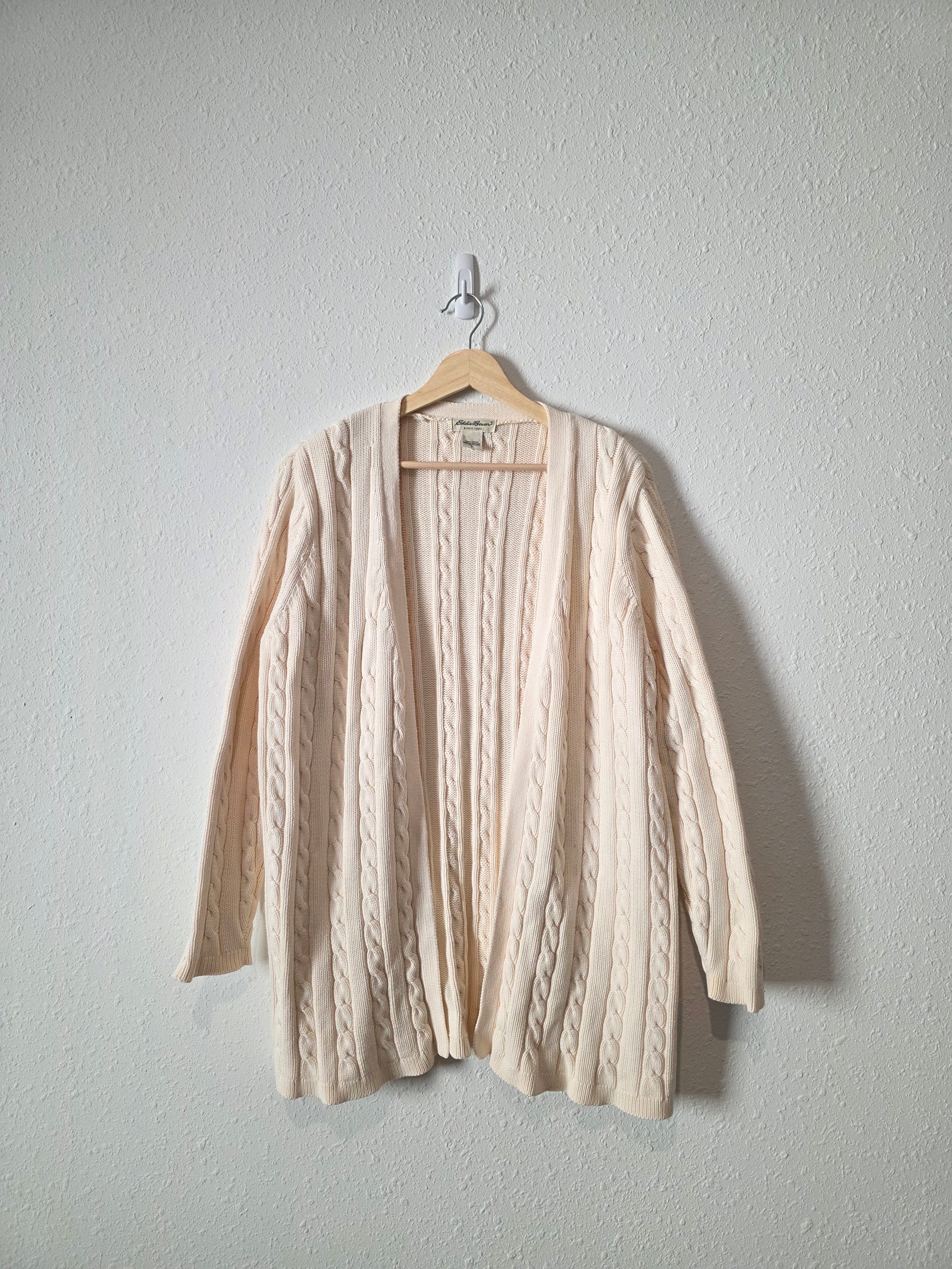 Vintage Eddie Bauer Cable Knit Cardigan (L)